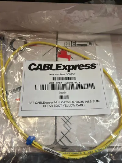LOT OF 5 Ethernet Patch Cable Cat 6 UTP 550 MHz Gold Plated RJ45 Plug at Computer Cables & Connectors in excellent condition