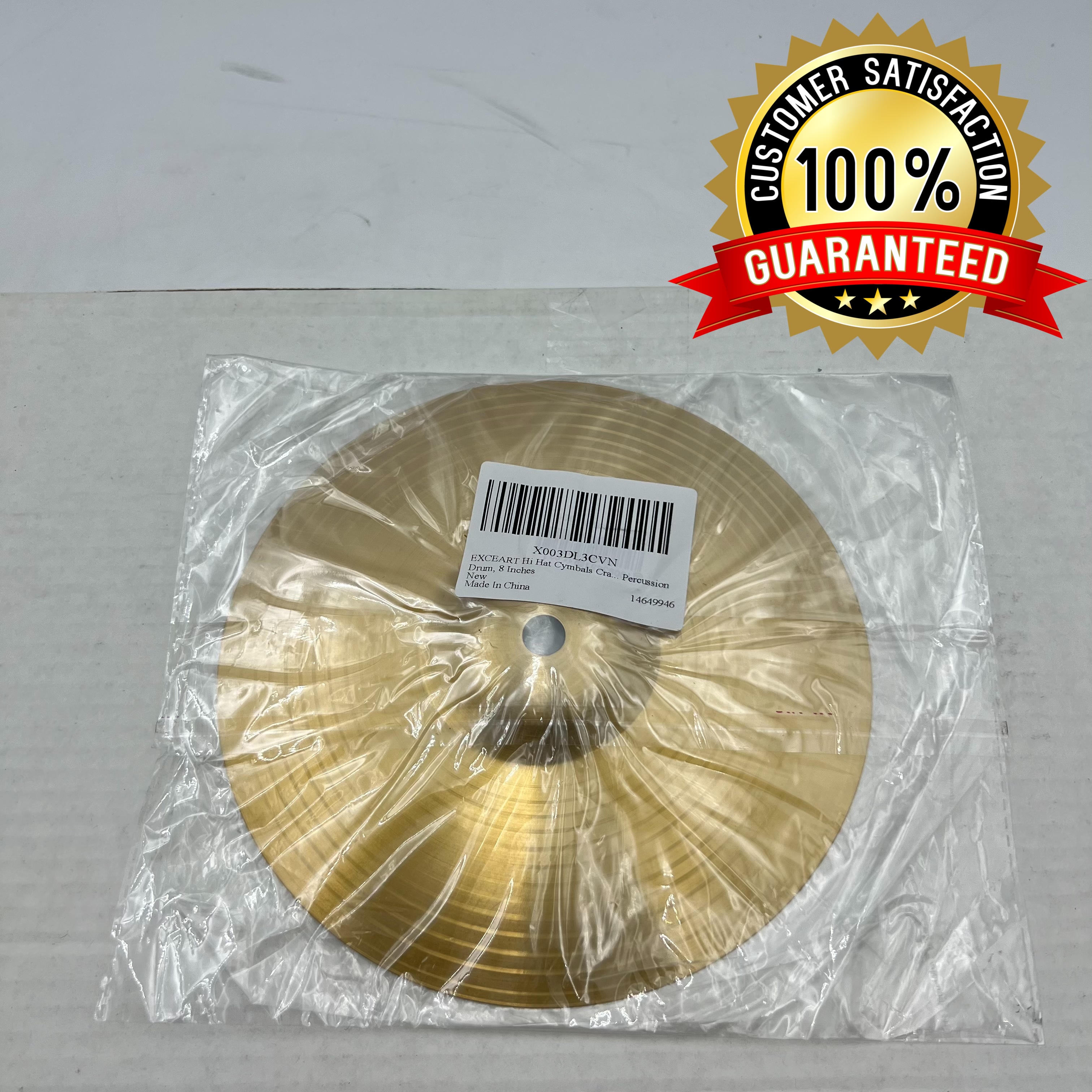 EXCEART 8" Hi Hat Cymbals Crash/Ride Cymbal - Photo 2