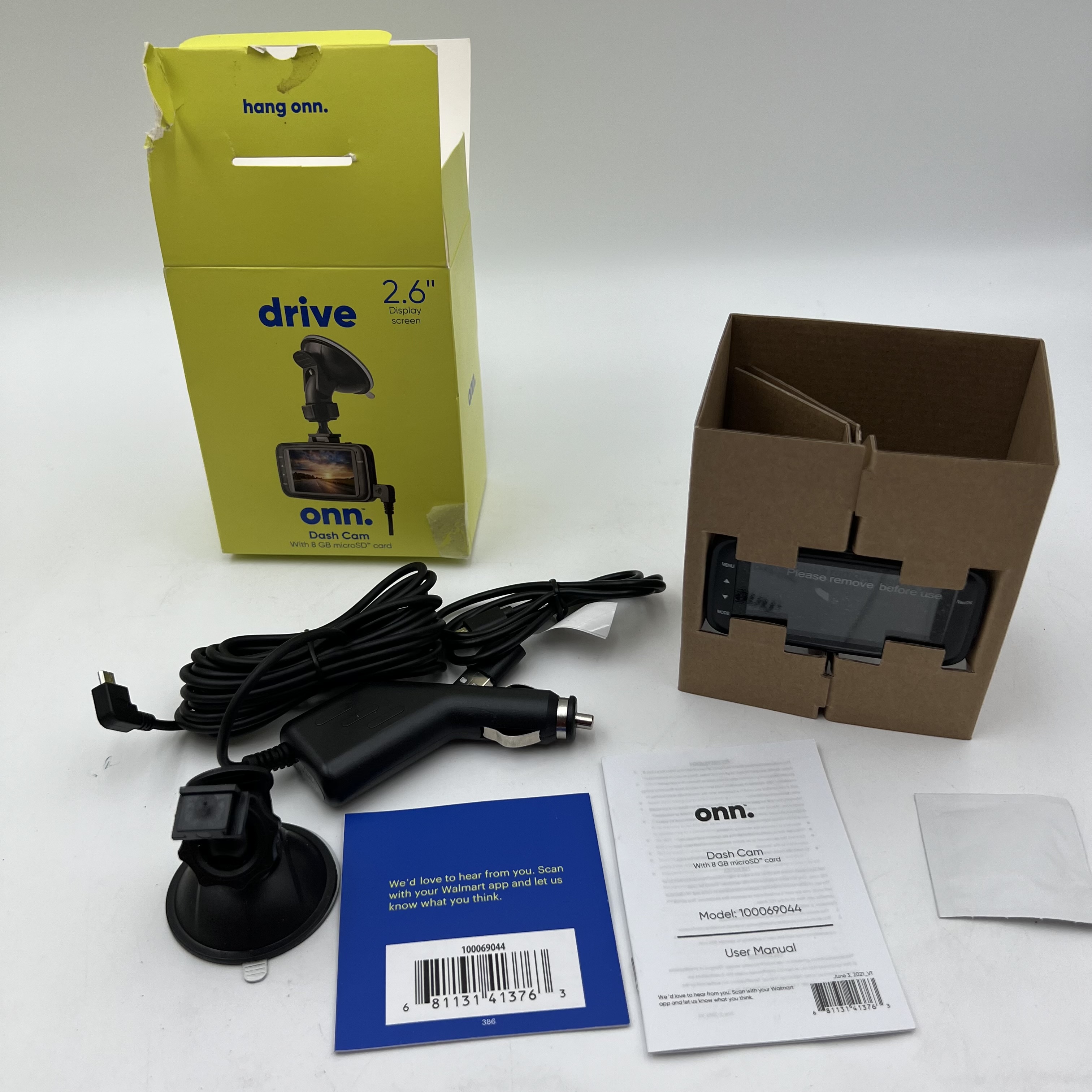 onn. Drive Dash Cam with 8GB microSD Card, 2.6" Display - Photo 3