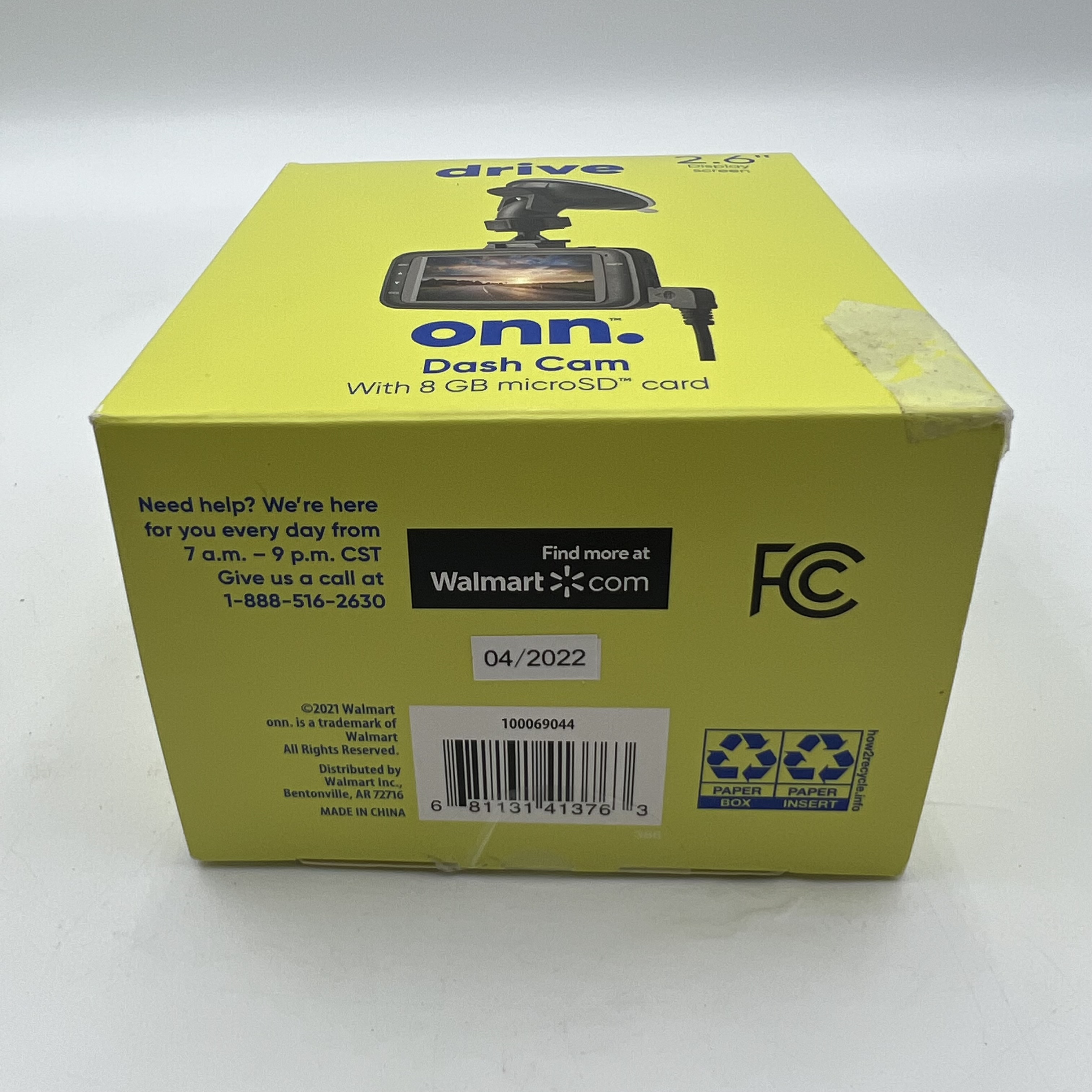 onn. Drive Dash Cam with 8GB microSD Card, 2.6" Display - Photo 4