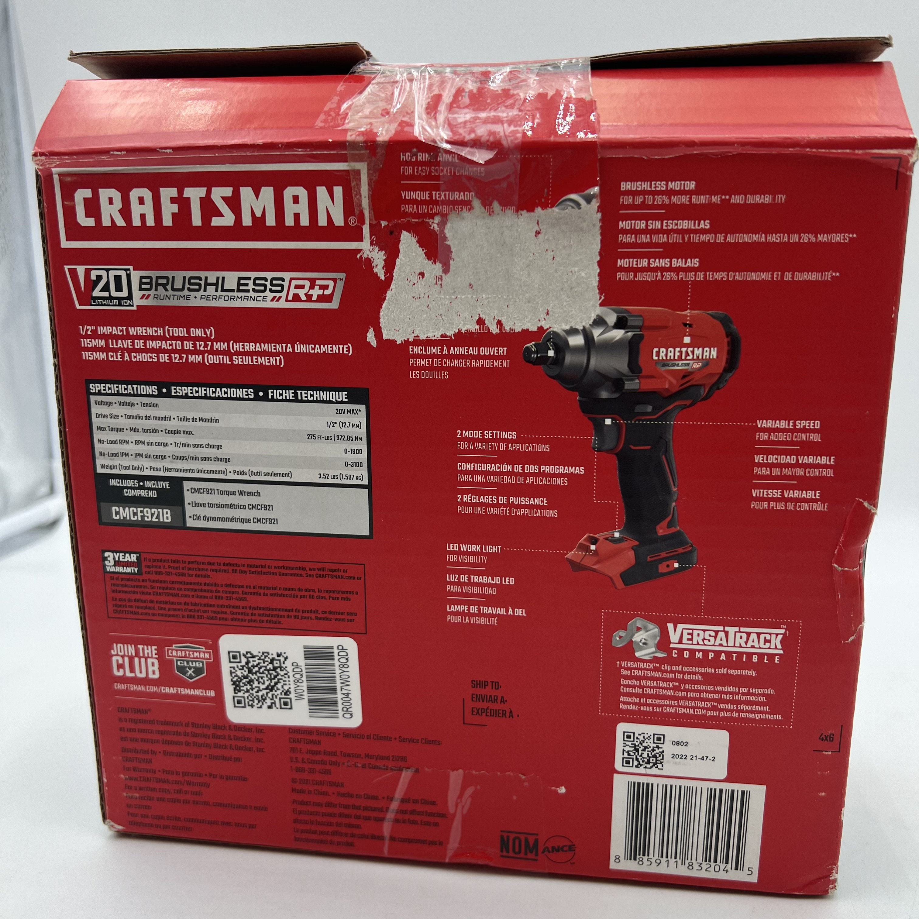 Craftsman CMCF921B Brushed Cordless Impact Wrench - Photo 11