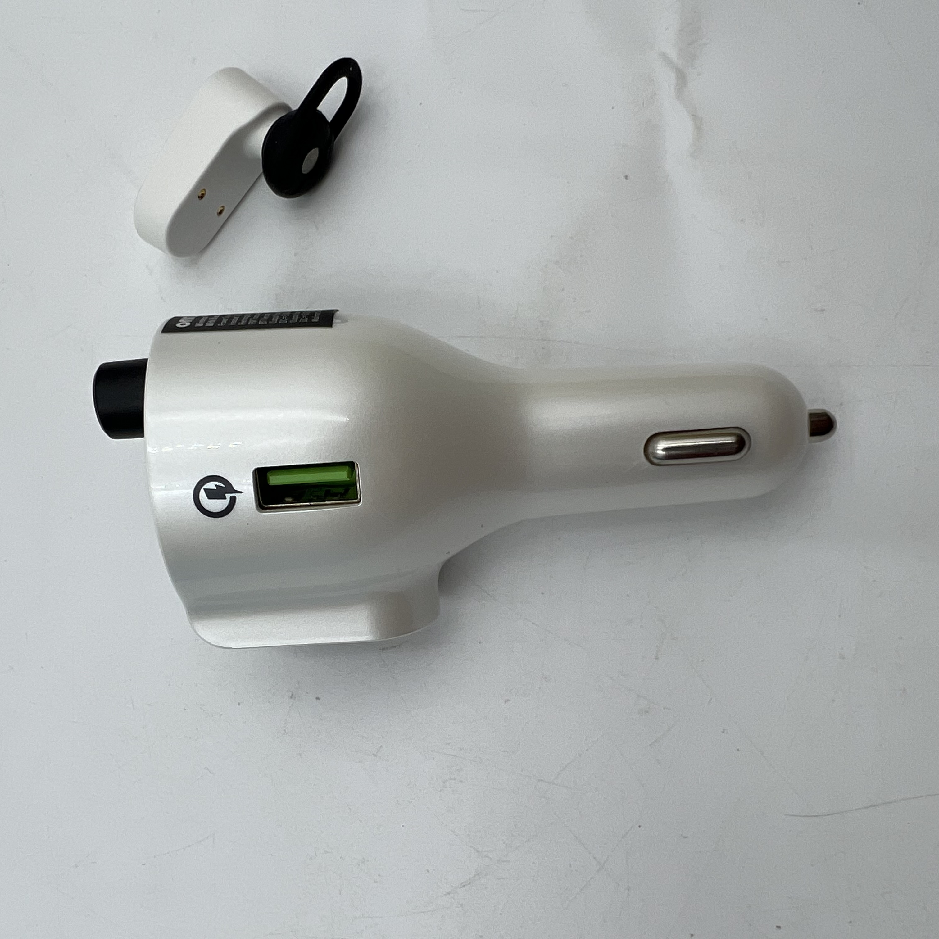 onn. Bluetooth FM Transmitter with Wireless Earphone - Photo 3