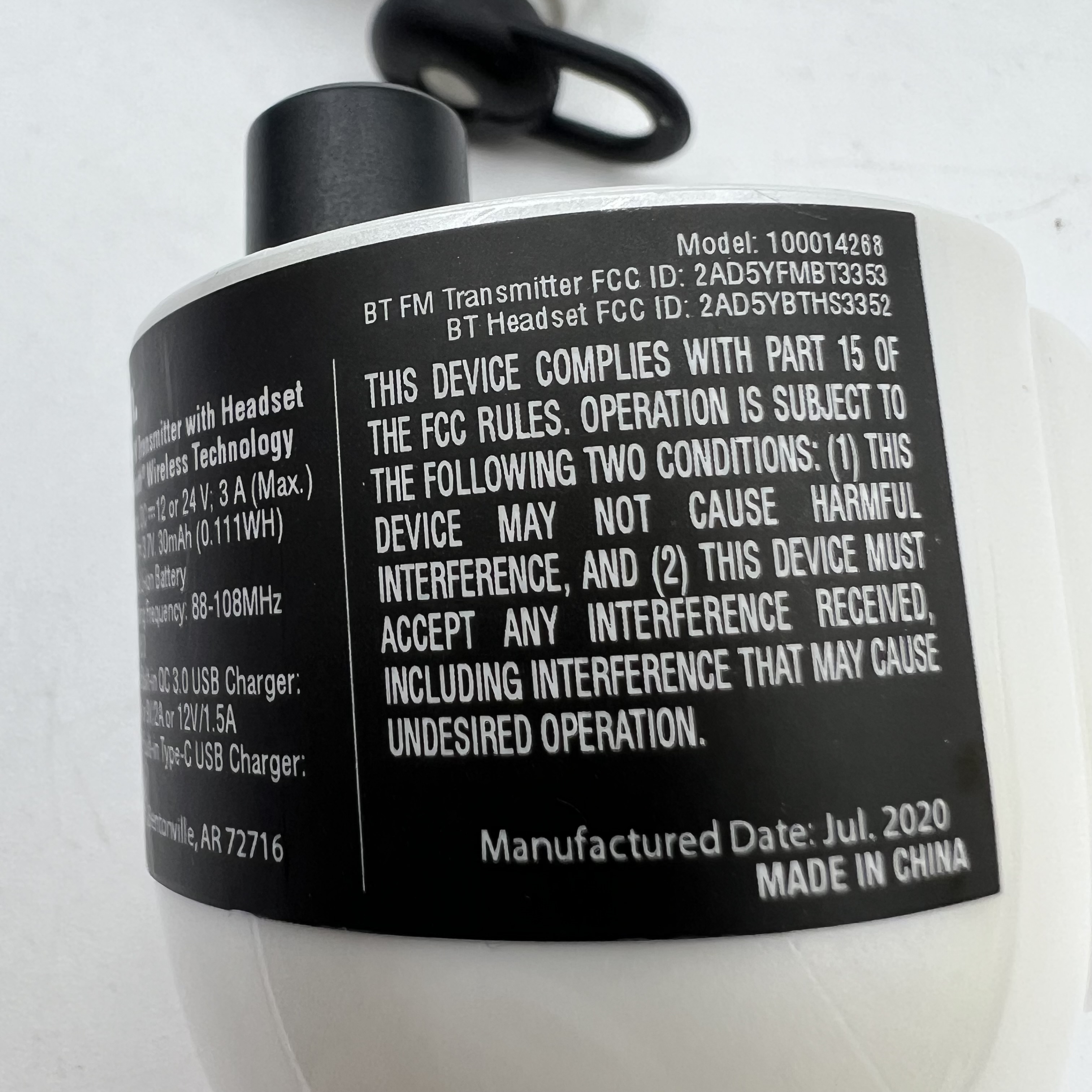 onn. Bluetooth FM Transmitter with Wireless Earphone - Photo 6