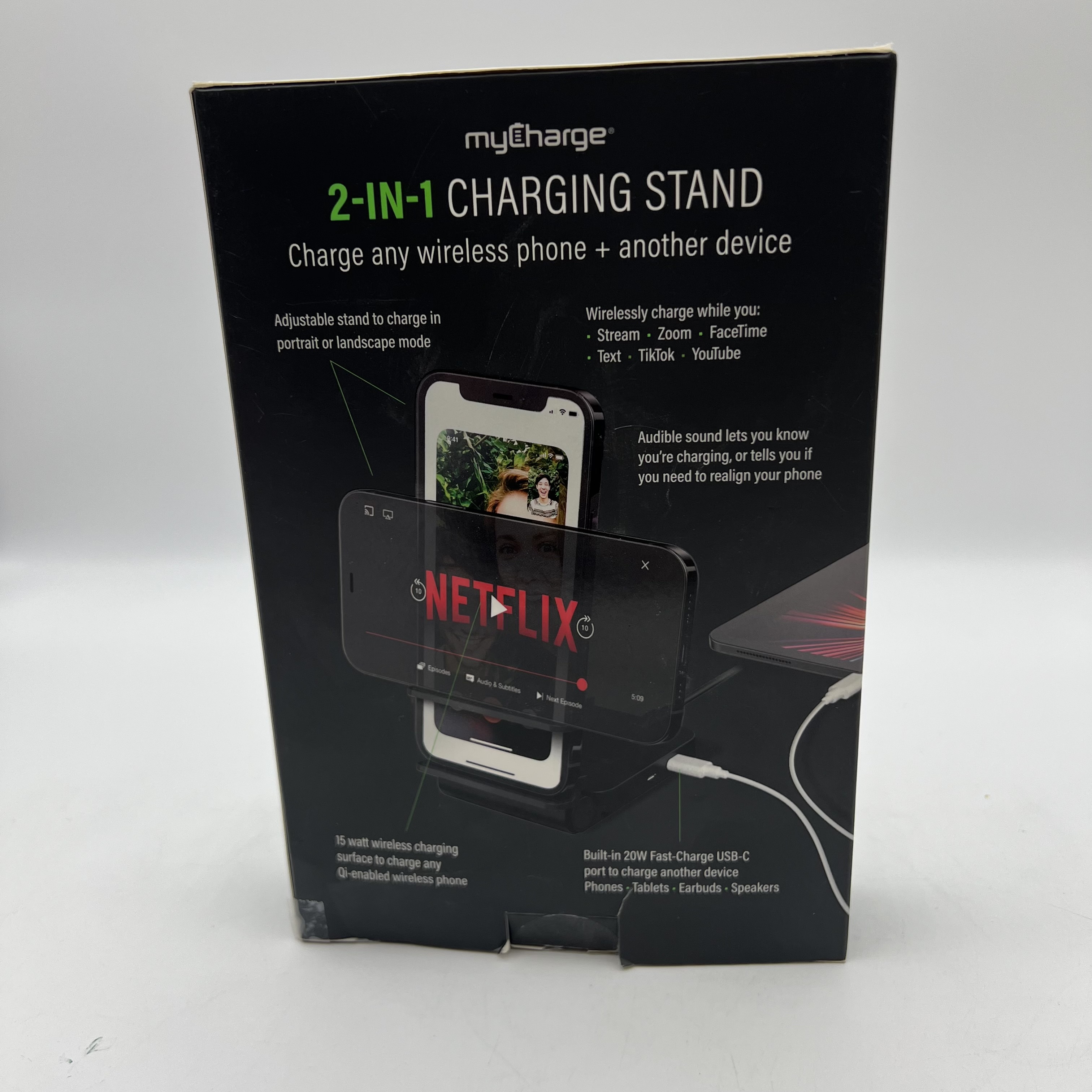 MyCharge 2-in-1 Wireless Charging Stand – Qi Fast Charger for Phone & Watch - Photo 3