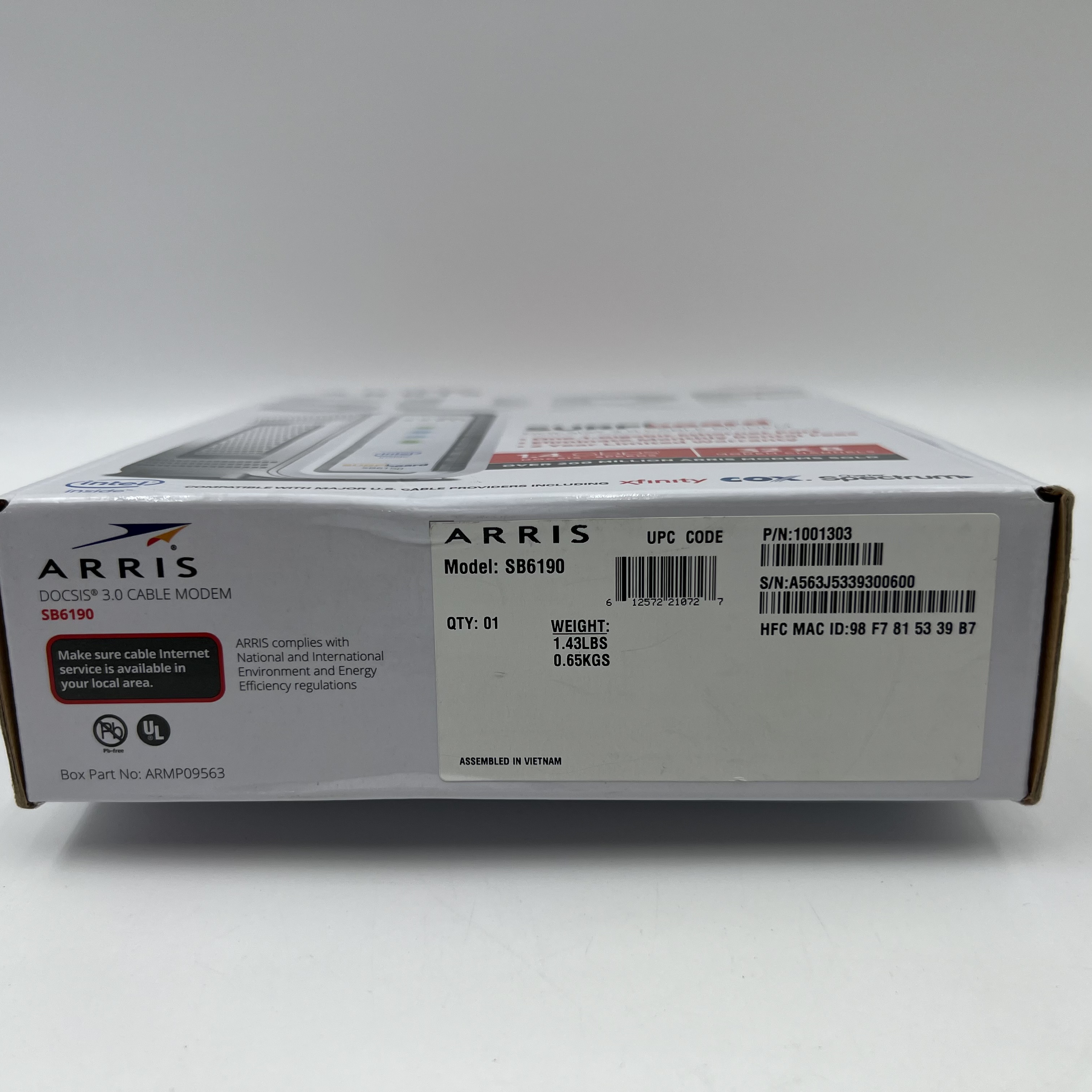 Arris SURFboard DOCSIS 3.0 Cable Modem SB6190 - Photo 7
