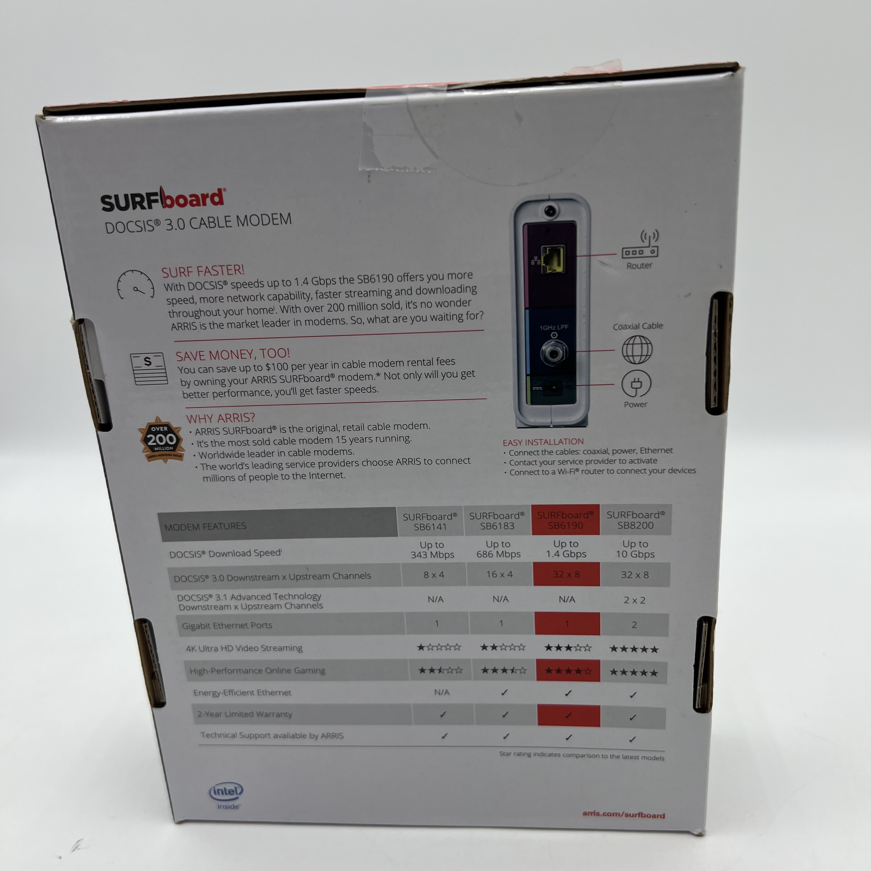 Arris SURFboard DOCSIS 3.0 Cable Modem SB6190 - Photo 6