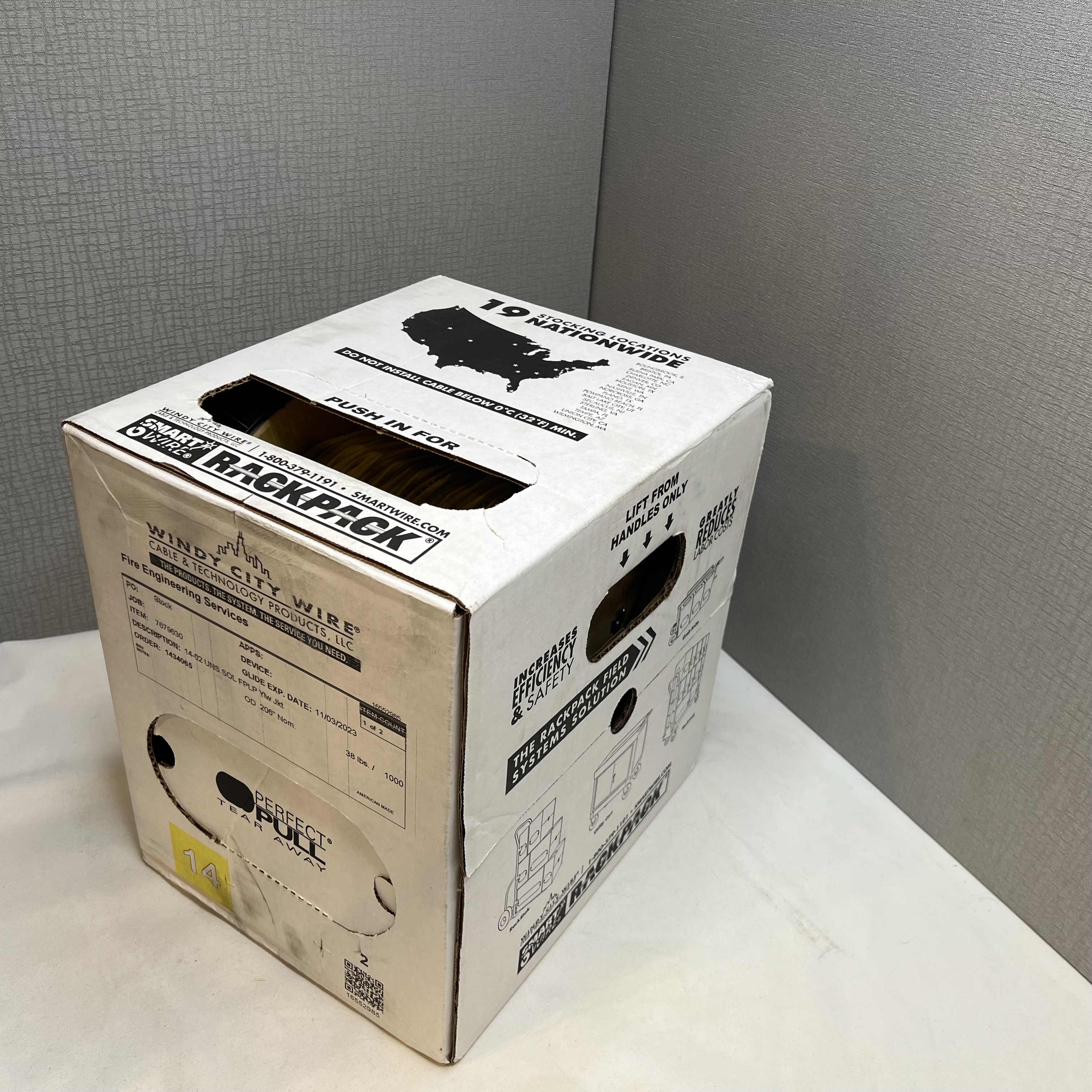 Windy City Wire Smartwire 14-2 FPLP Yellow Jacket 1000ft - Photo 4