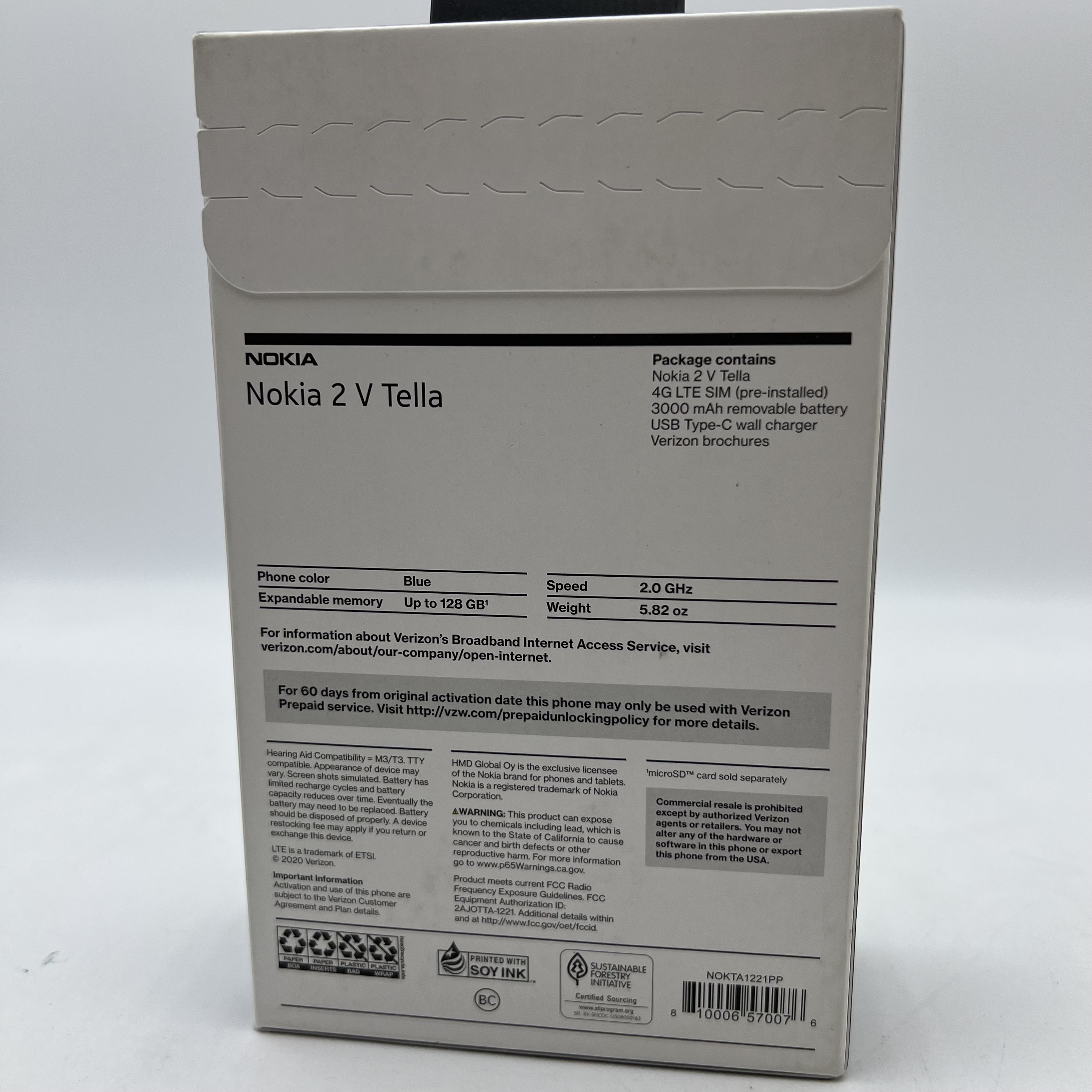 Nokia 2 V Tella TA-1221, 16GB, Blue - Photo 4