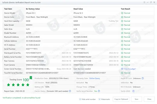 Apple iPhone SE (3rd generation), 64GB, MIDNIGHT, LOCKED at TamDoUS Taylorsville