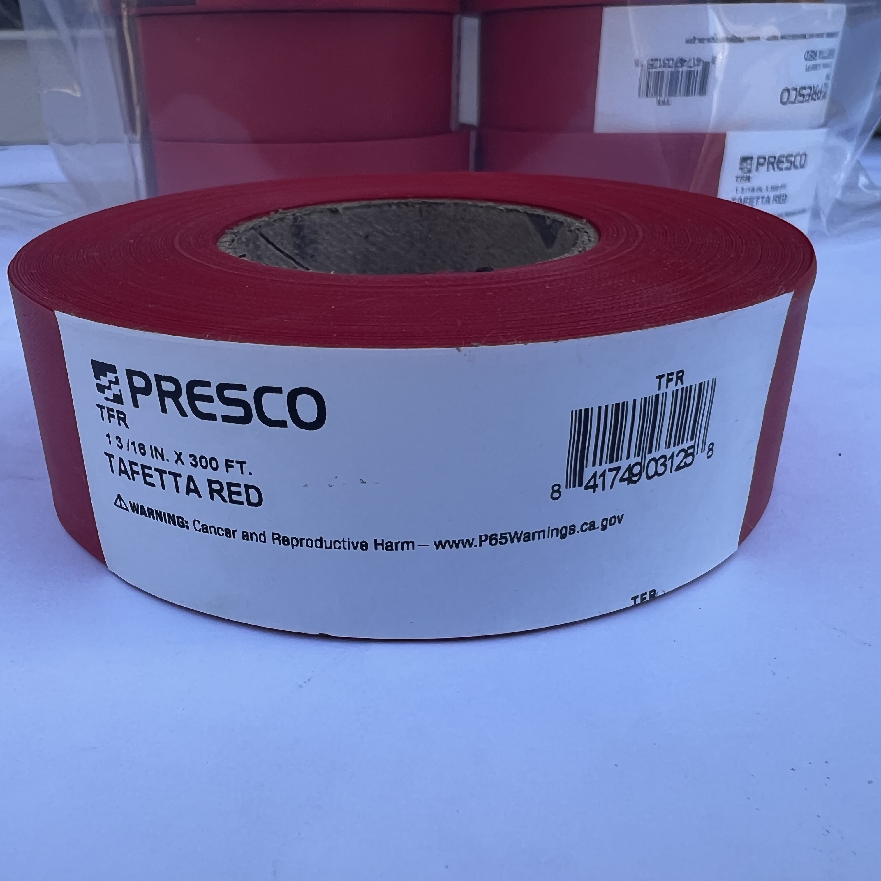 12 Rolls Red Taffeta Flagging Tape – 300ft x 1-3/16" - Photo 2
