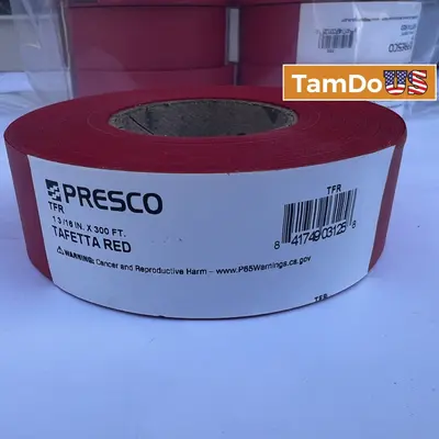 12 Rolls Red Taffeta Flagging Tape – 300ft x 1-3/16" at Household Supplies & Cleaning in new condition