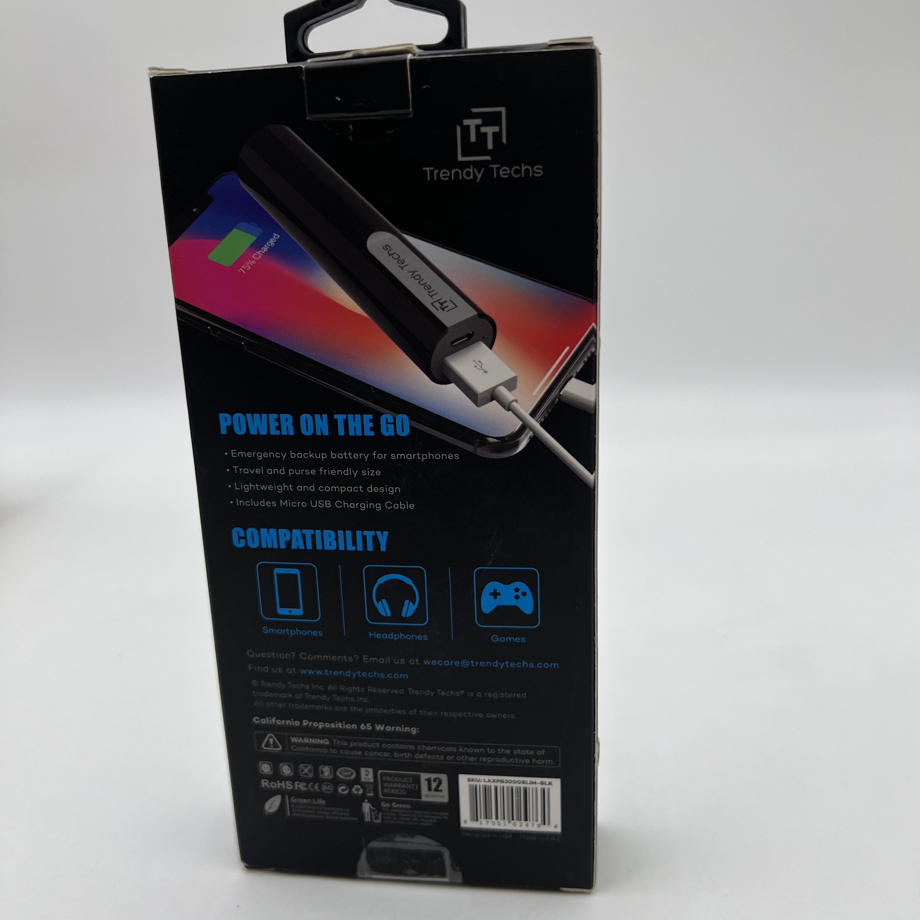 Portable USB Battery Pack by Trendy Techs; 3000 mAh; Instant Power - Photo 6