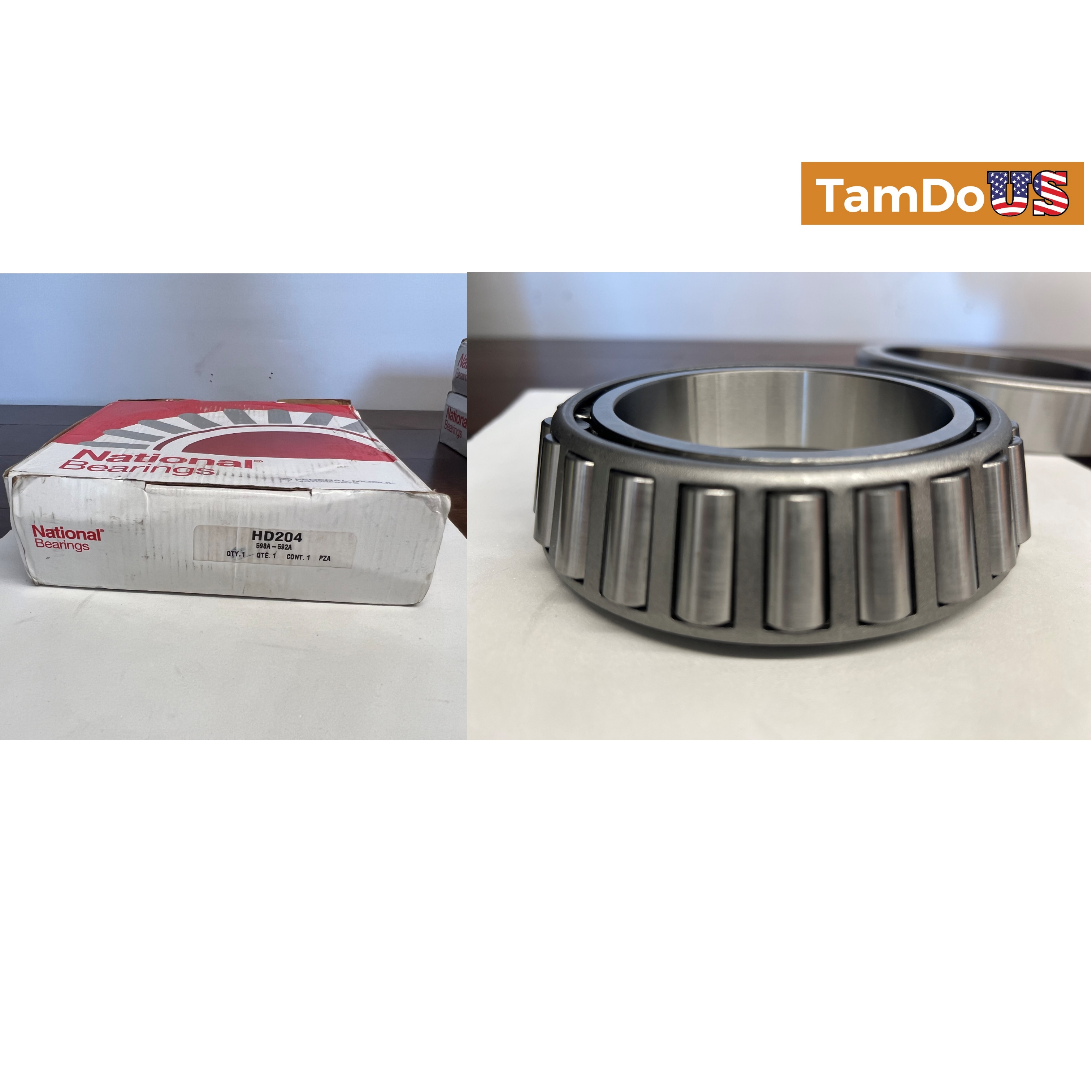 National HD204 Tapered Roller Bearing Set – Cone & Cup - Photo 12