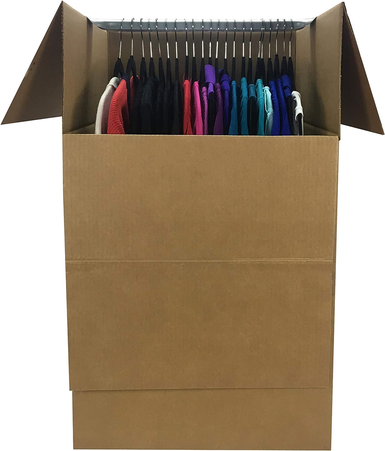 Wardrobe Clothing Moving Boxes with Bar - 24in x 24in x 40in (6-Pack) - Photo 5