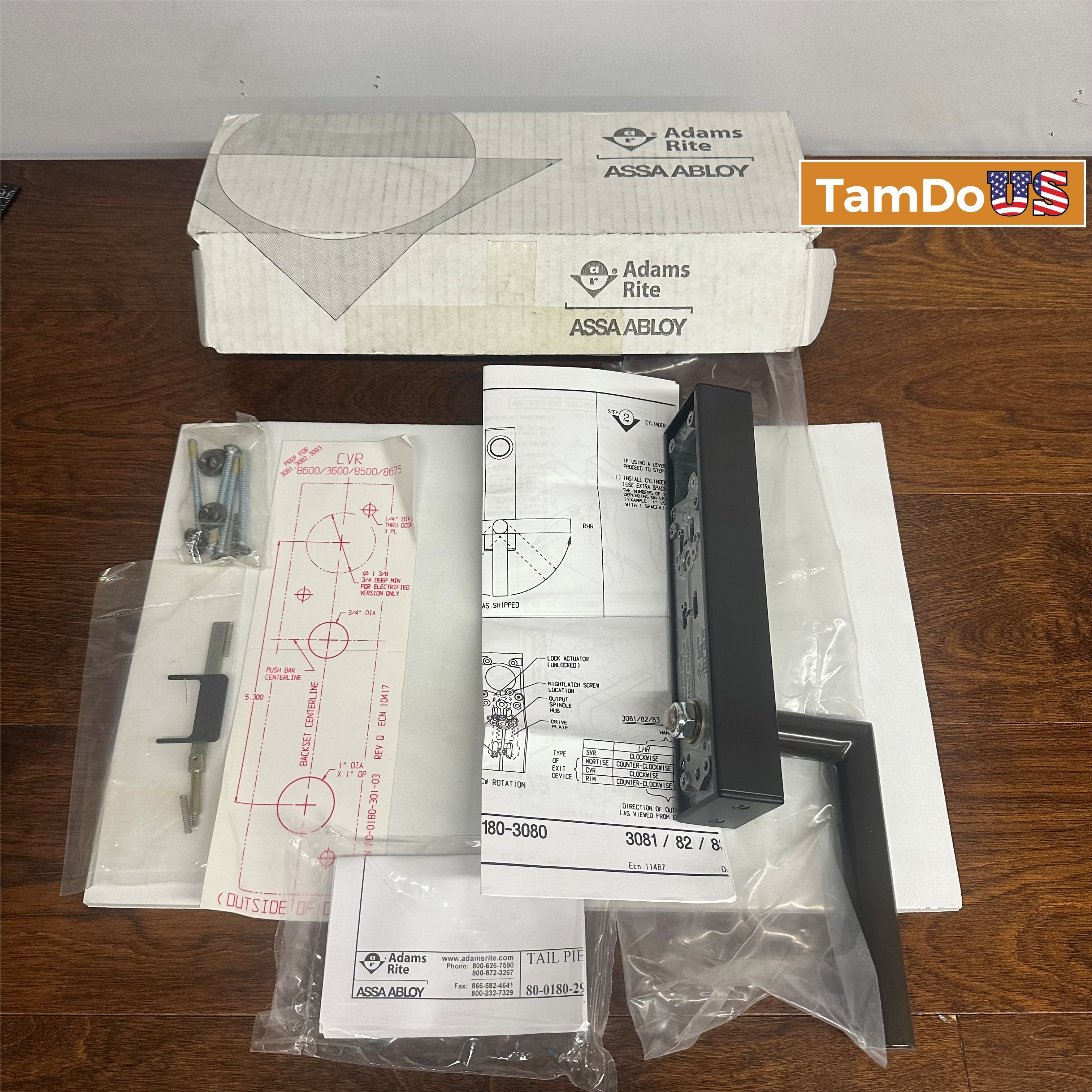 Adams Rite 3080-MI-0-96-00-10B Entry Trim, MI Lever, 10B, Fail-Secure - Photo 10