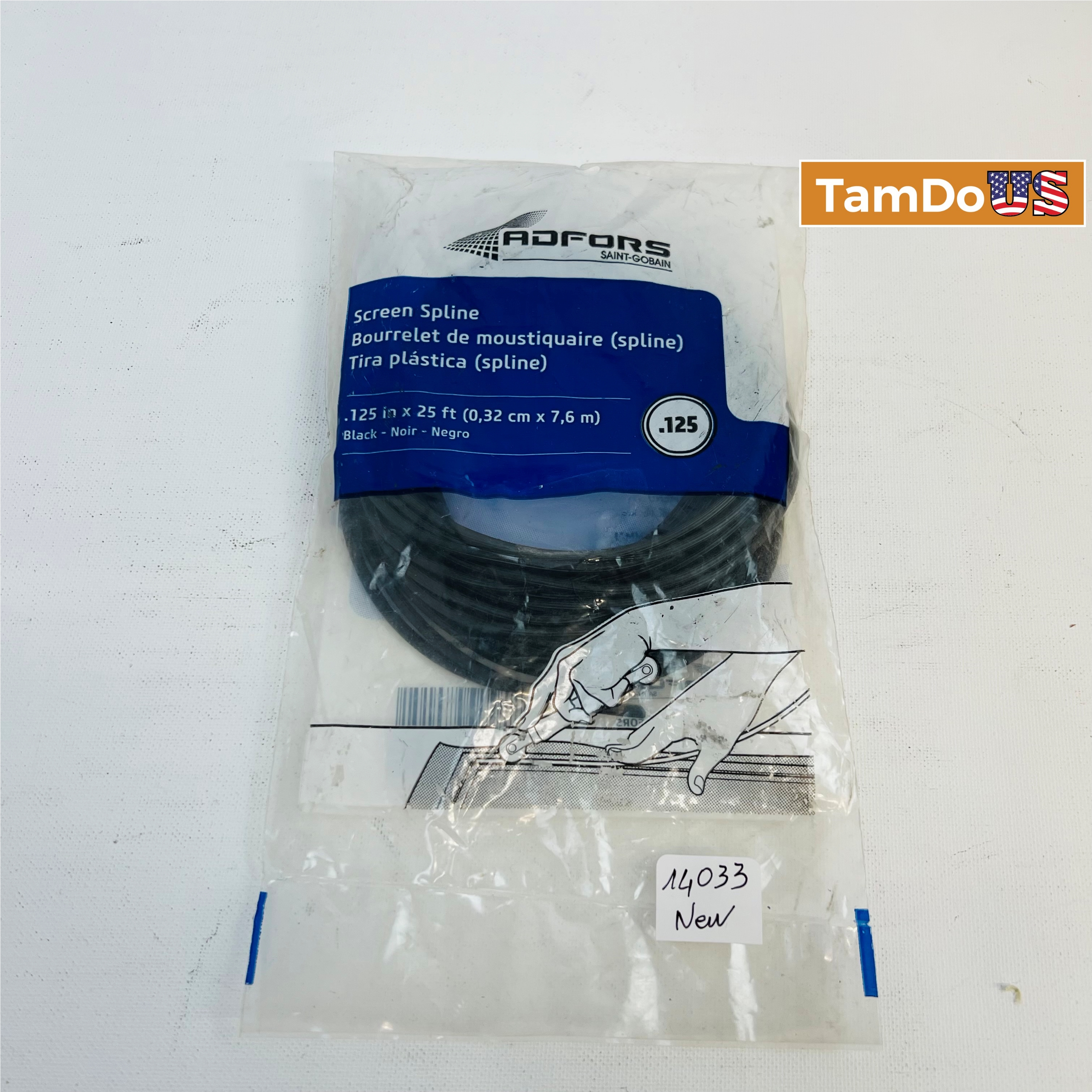 Lot of 7 ADFORS Saint Gobain Screen Spline, .125 in x 25 ft - Photo 3