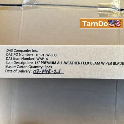 DAS WAP16 16" Premium All-Weather Flex Beam Wiper Blade (5-Pack) at Household Supplies & Cleaning in new condition