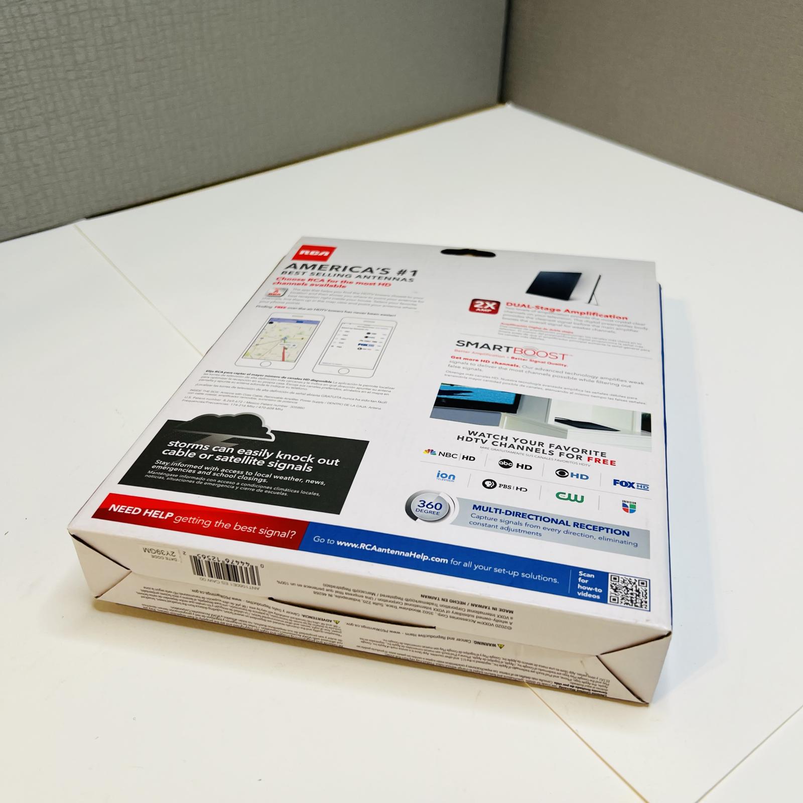 RCA Amplified Indoor Flat HDTV Antenna Multi-Directional 4K & 8K 55 Mile Range - Photo 5