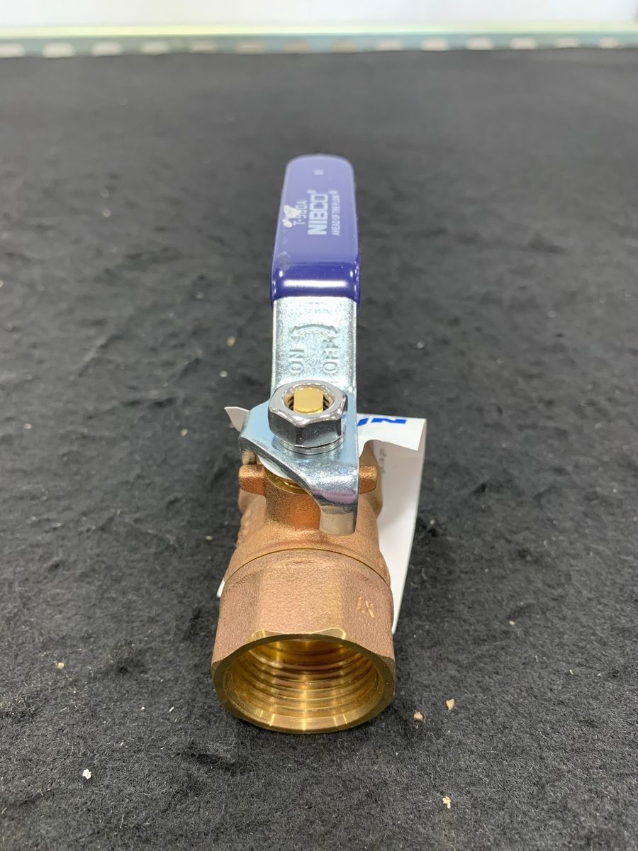 Nibco T-580A 3/4" Brass Ball Valve, FIP Threaded, Conventional Port - Photo 2