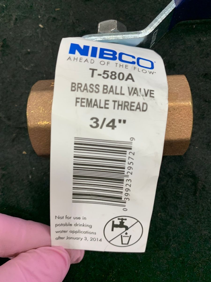Nibco T-580A 3/4" Brass Ball Valve, FIP Threaded, Conventional Port - Photo 4