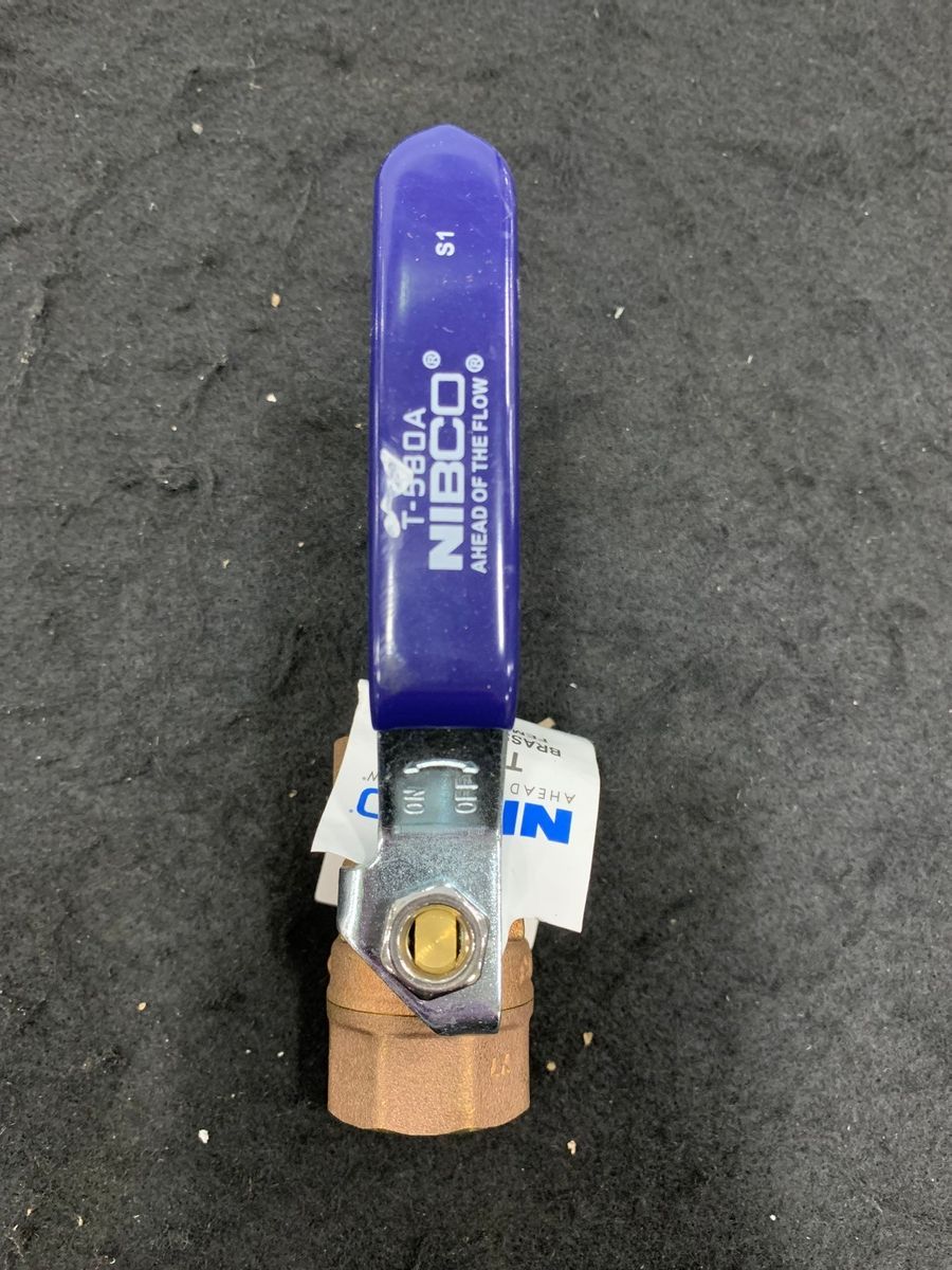 Nibco T-580A 3/4" Brass Ball Valve, FIP Threaded, Conventional Port - Photo 5