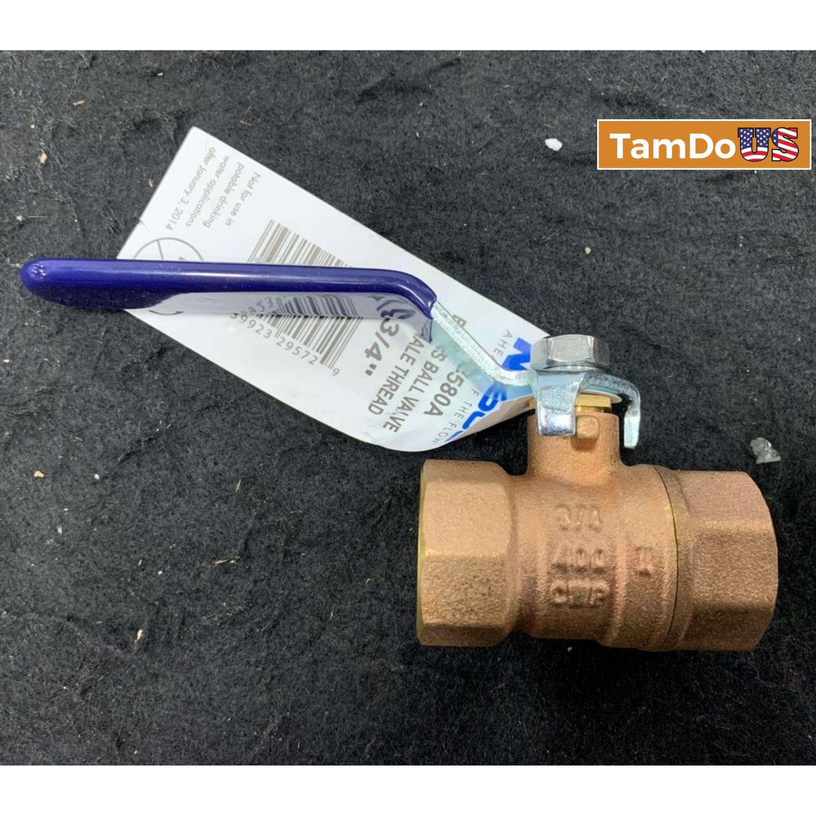 Nibco T-580A 3/4" Brass Ball Valve, FIP Threaded, Conventional Port - Photo 6