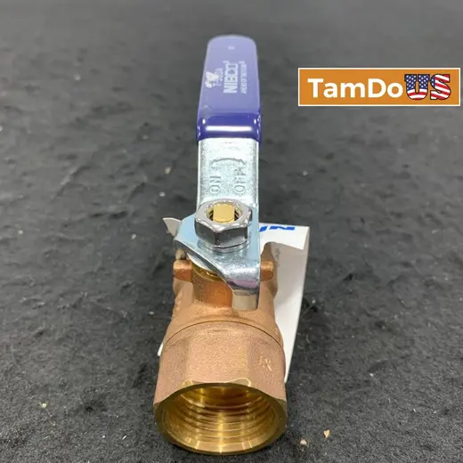 Nibco T-580A 3/4" Brass Ball Valve, FIP Threaded, Conventional Port at TamDoUS Taylorsville