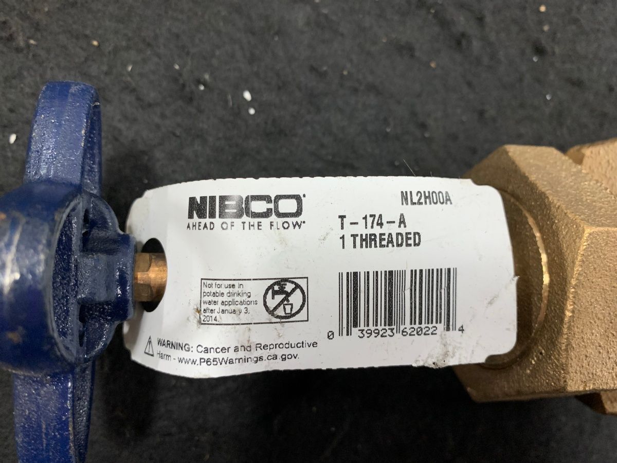 NIBCO T-174-A 1" Bronze Gate Valve, Threaded, 300SWP/600WOG - Photo 3