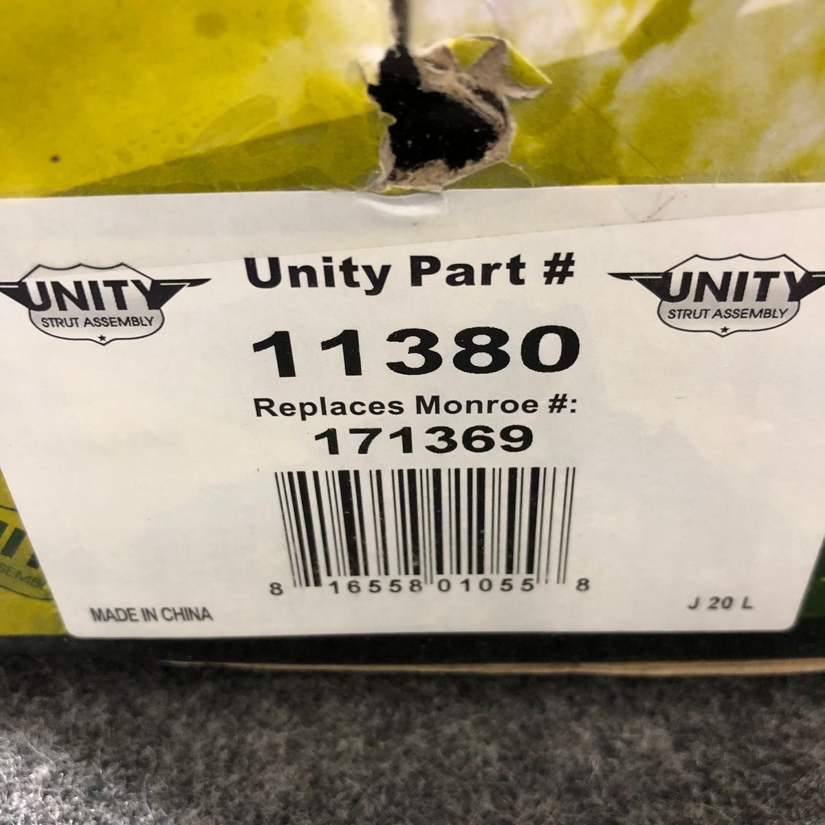 Unity 11380 Front Strut Assembly Replacement for Monroe 171369 - Photo 3