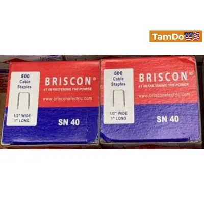 BRISCON SN-40 Cable Staples – 1/2" Wide x 1" Long, 1000 Total at Electrical Equipment & Supplies in new condition
