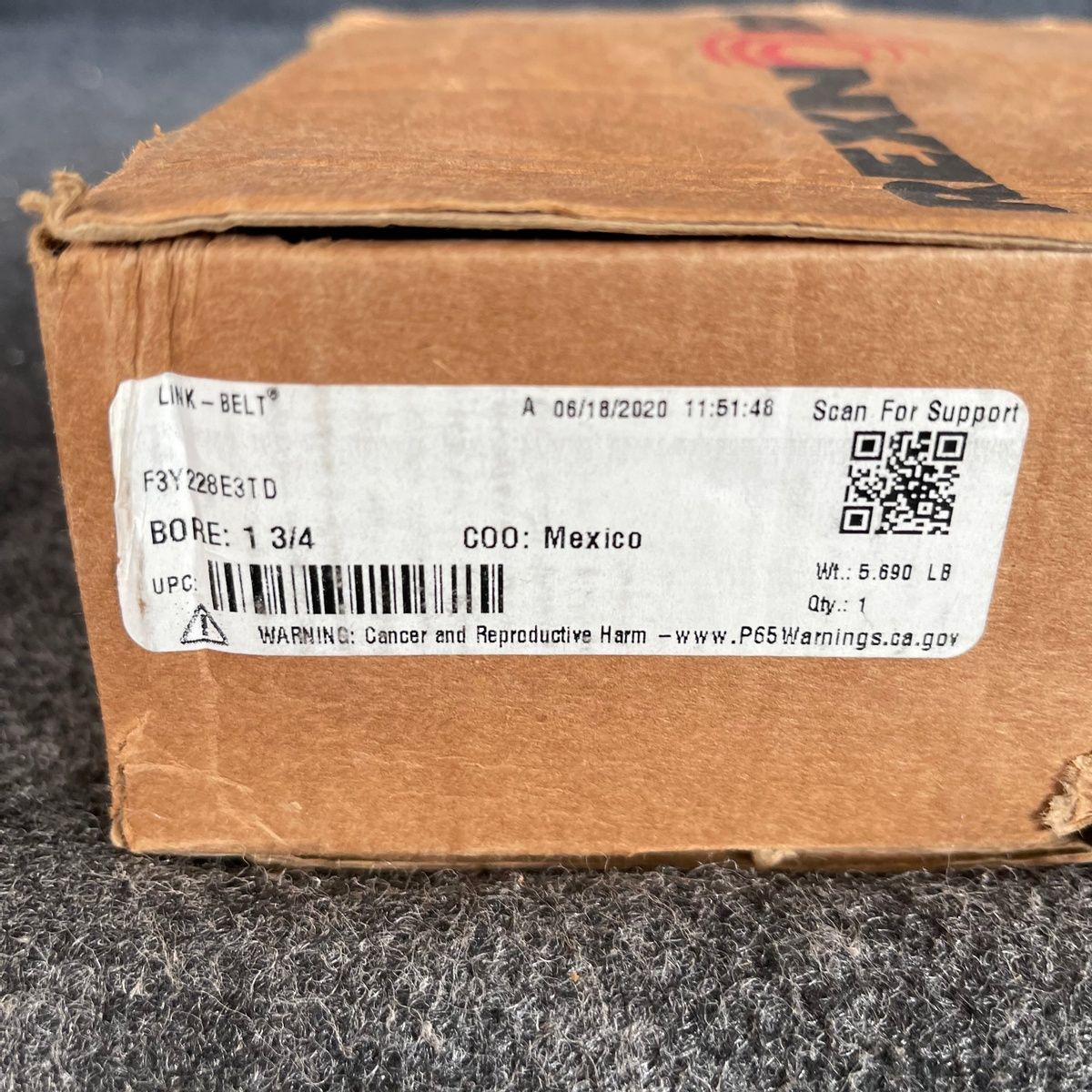 Rexnord Link-Belt F3Y228E3TD 1-3/4” 3-Bolt Flange Block Ball Bearing Unit - Photo 2