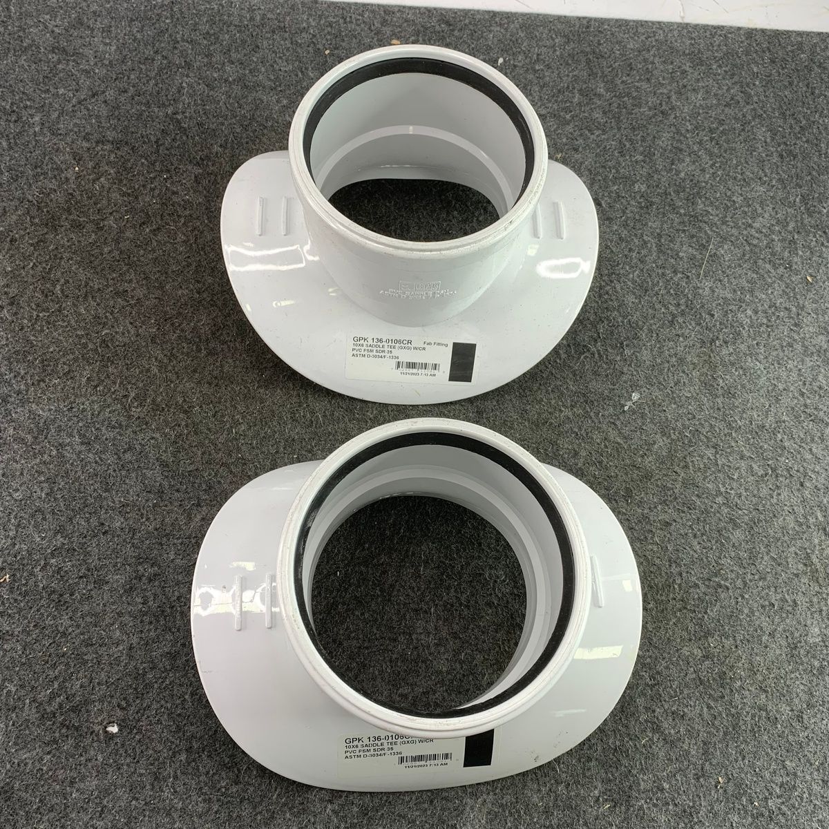 GPK 136-0106CR 10"x6" PVC Saddle Tee (GxG) W/Clamp SDR 35 Sewer - Photo 5