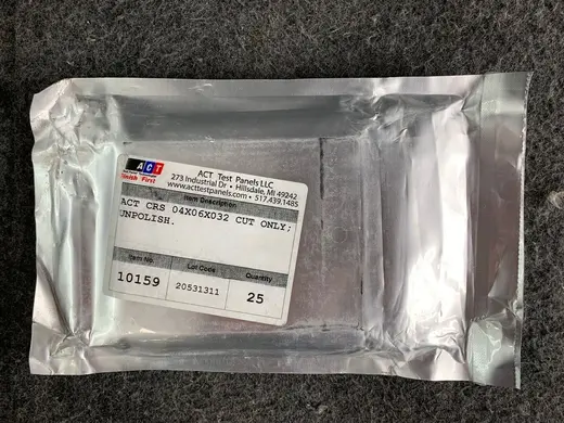 ACT Test Panels 4"x6" Cold Roll Steel – Unpolished, Cut Only at TamDoUS Taylorsville