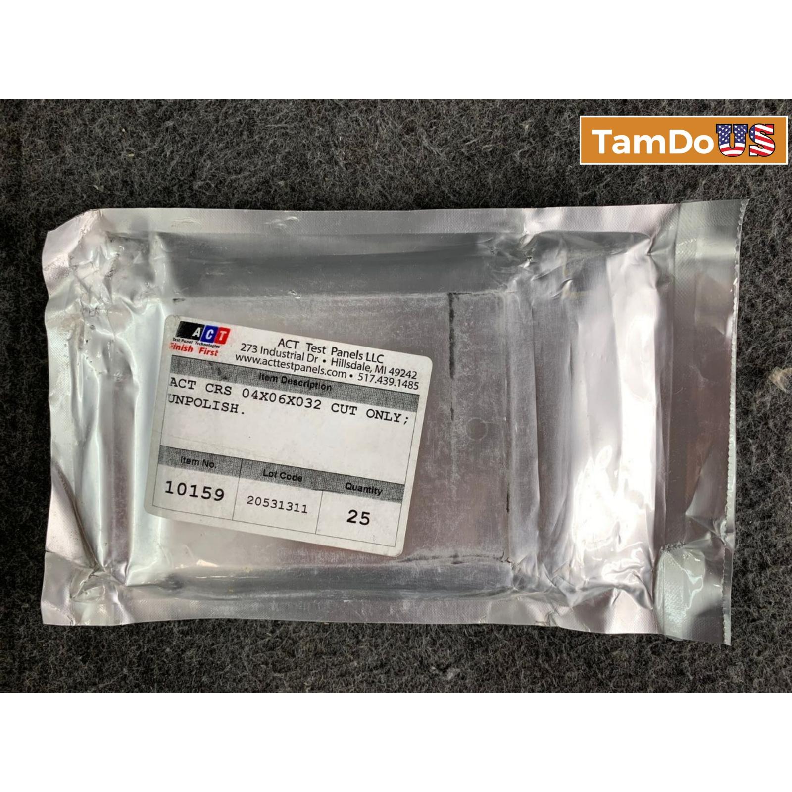 ACT Test Panels 4"x6" Cold Roll Steel – Unpolished, Cut Only - Photo 2