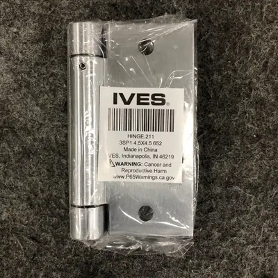 IVES .211 3SP1 Door Hinge 4.5x4.5 Satin Chrome Steel at Fasteners & Hardware in new_open_box condition