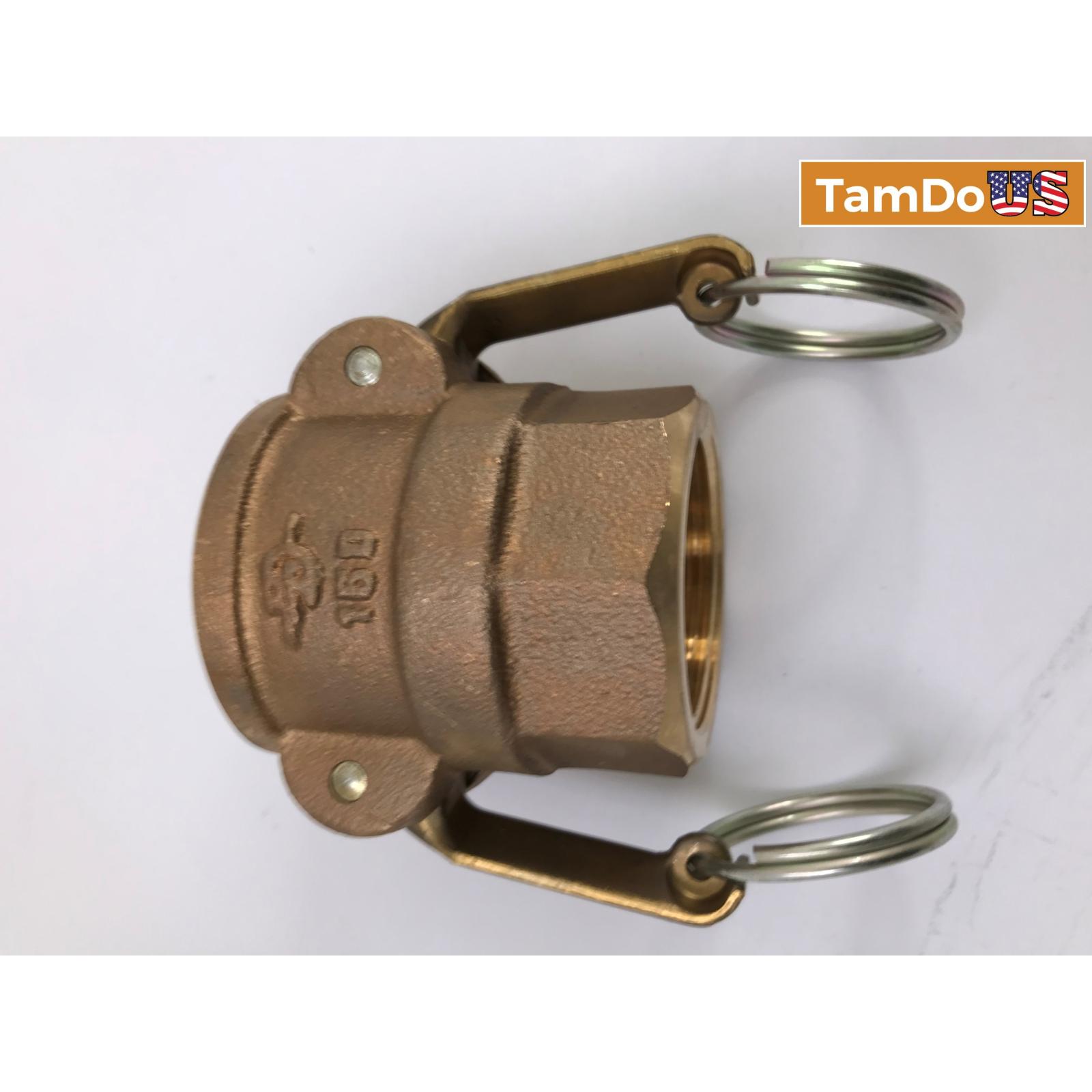 1-1/2" PT Coupling Brass Cam & Groove 15D Coupler, Female NPT Thread - Photo 5