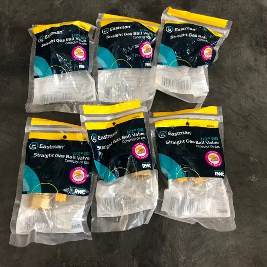 EASTMAN 60003B 1/2" FIP x 1/2" FL Gas Ball Valve (Lot of 6) at TamDoUS Taylorsville