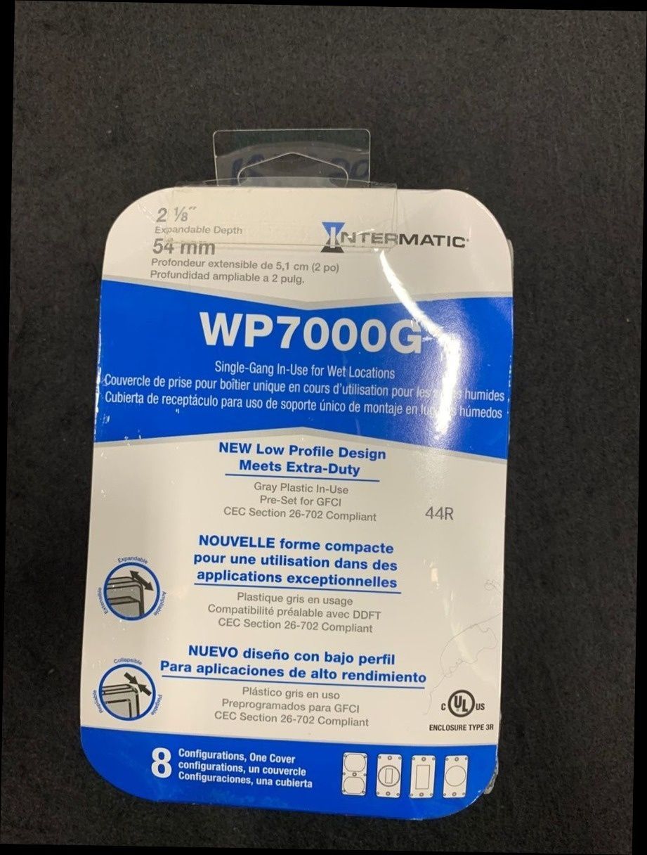 Lot of 2 Intermatic WP7000G Weatherproof Receptacle Covers - Photo 2