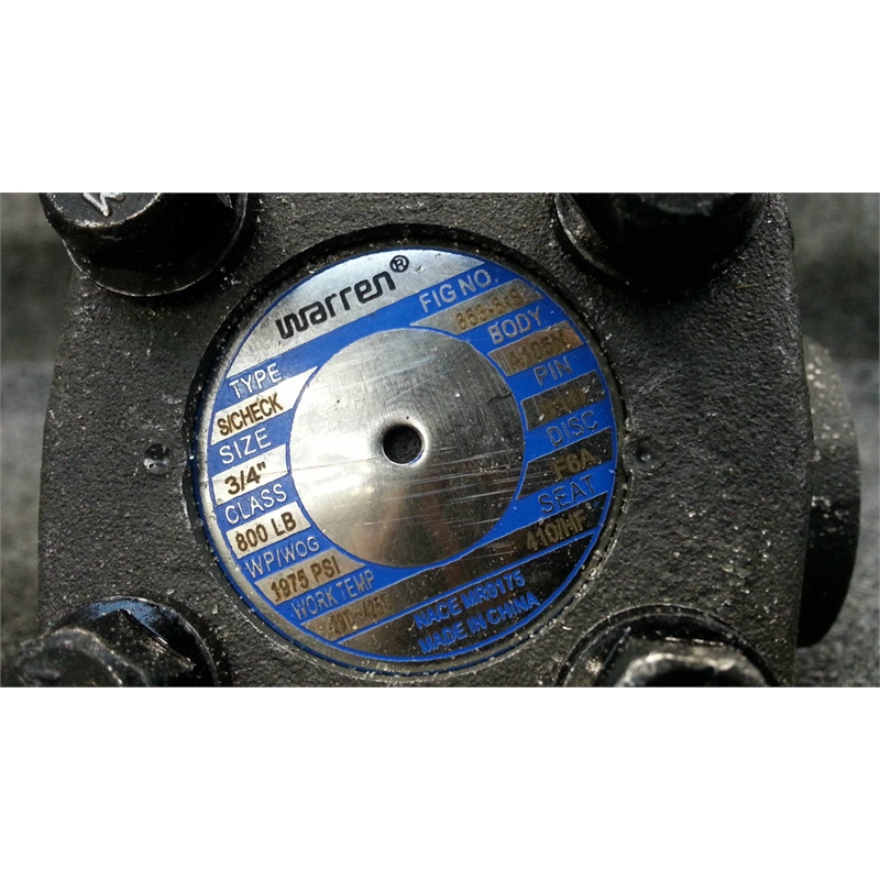 Lot of 4 Warren 853-8-S Check Valve 3/4" Socket Weld - Photo 3