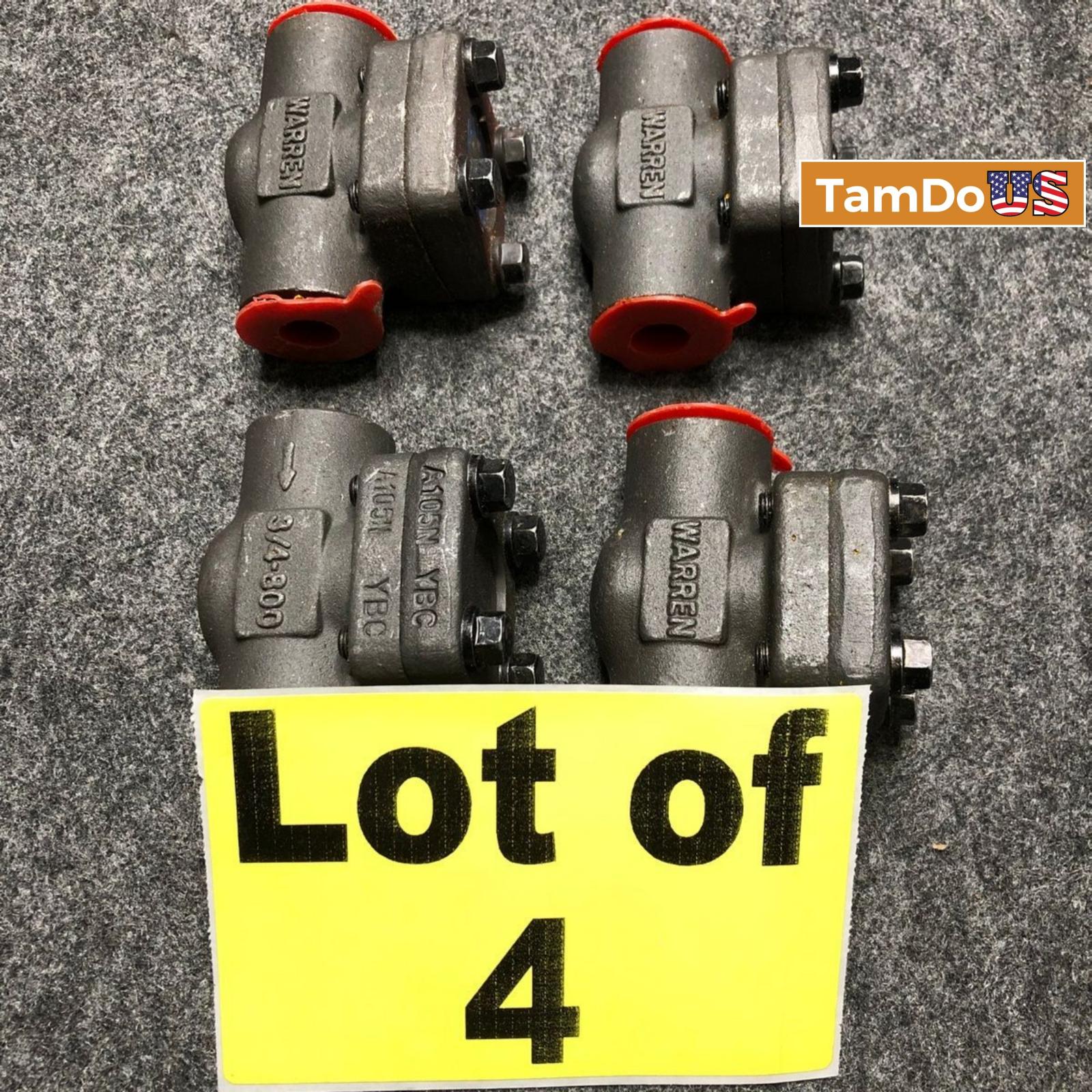 Lot of 4 Warren 853-8-S Check Valve 3/4" Socket Weld - Photo 7