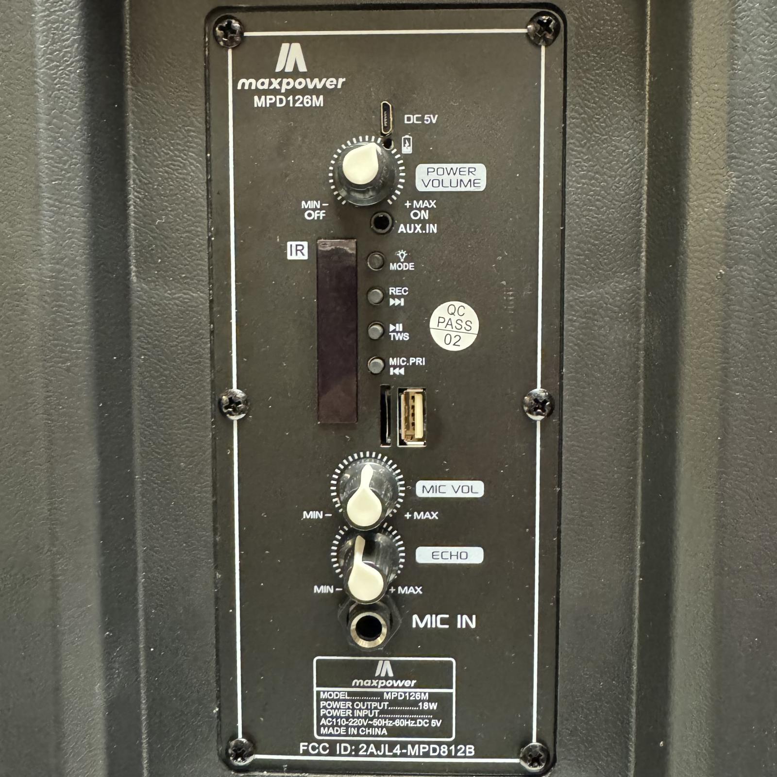 Party Speaker MPD126M LAZER-12 12" Woofer P.M.P.O 10500W - Photo 2