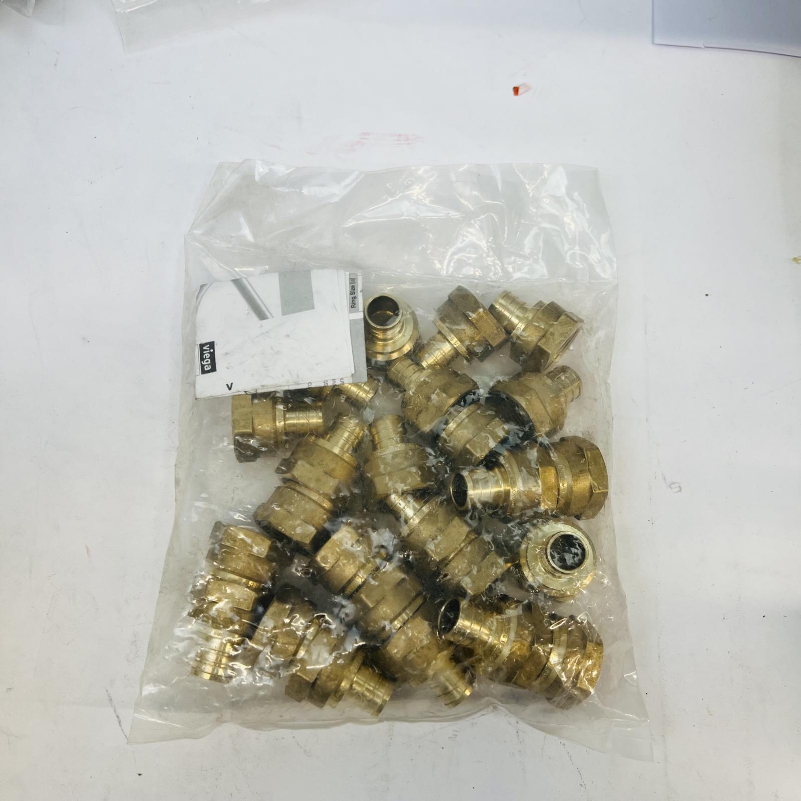 Viega PureFlow 46344 3/4" Crimp x FPT Brass Fitting, Zero Lead - Photo 2