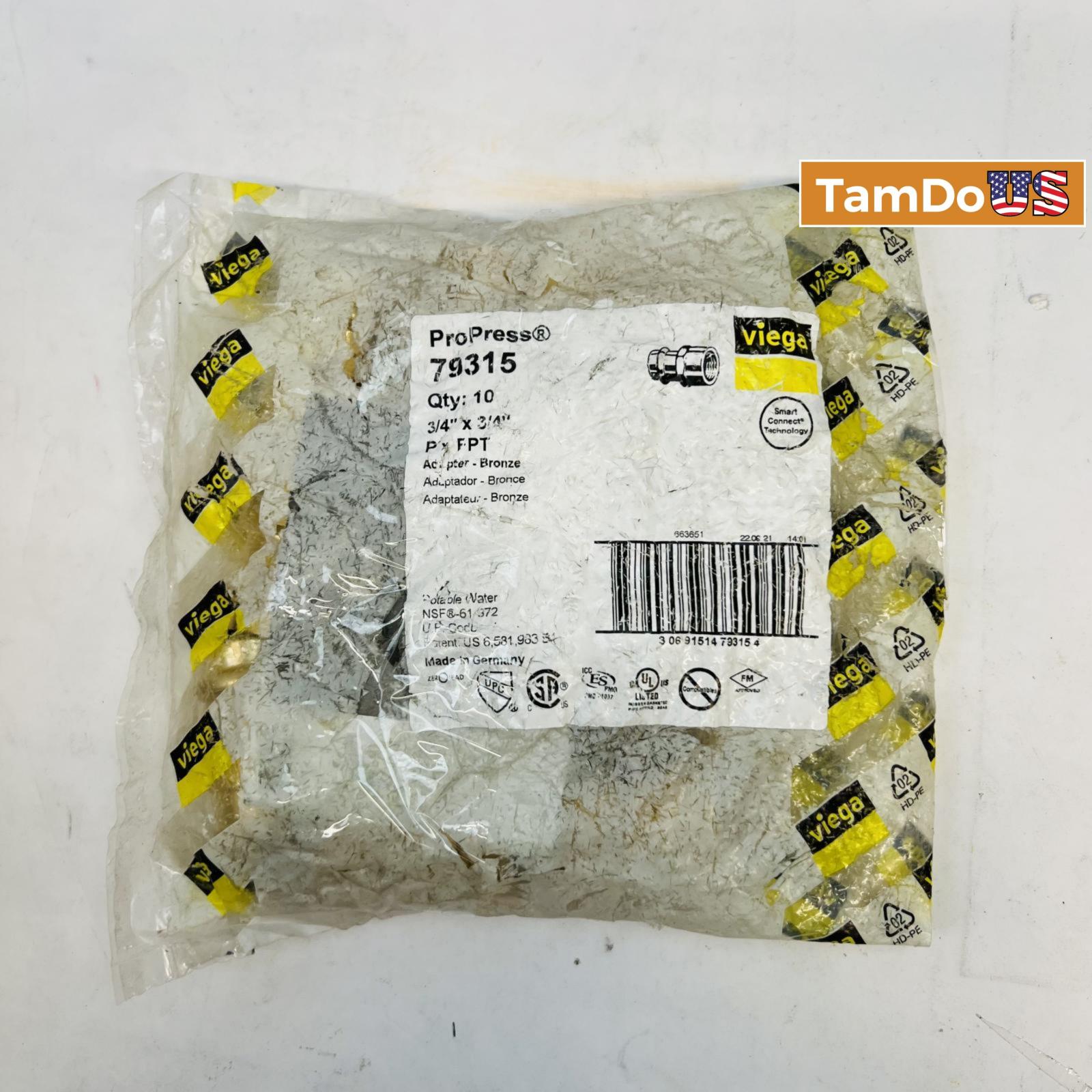 Viega ProPress 79315 Adapter 3/4" P x FPT, Bronze Fitting, Lead-Free - Photo 3