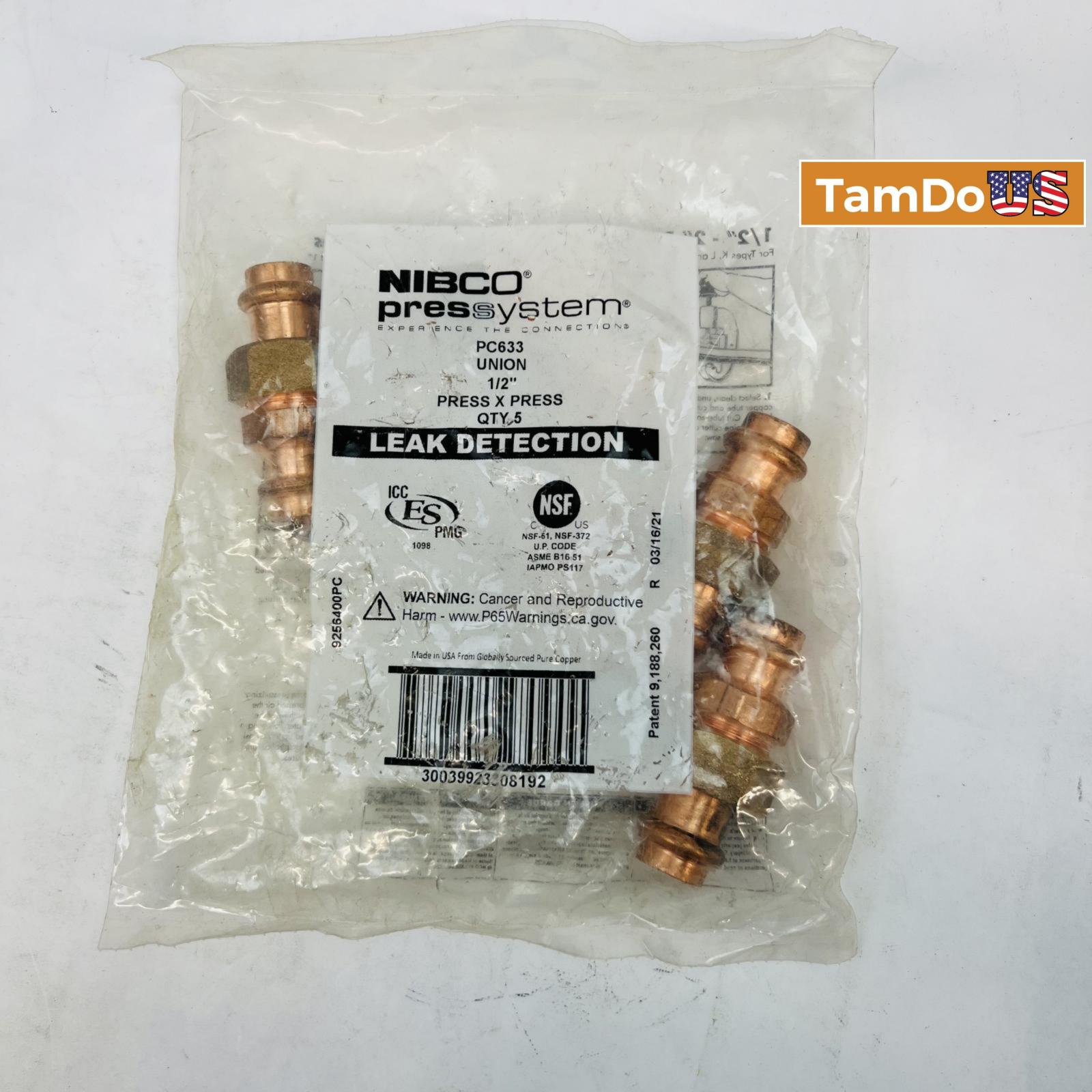 NIBCO PC633 1/2" Copper Union Press Fitting 5-Pack - Photo 3