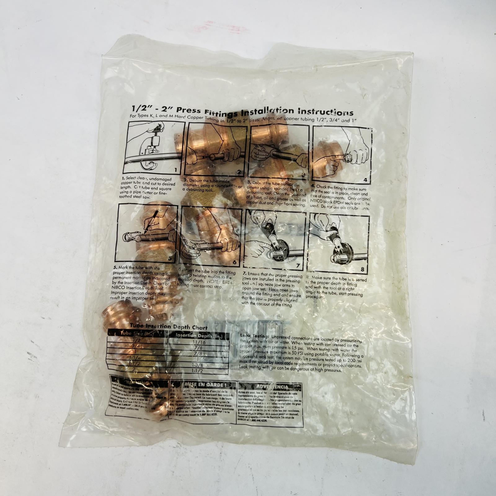 NIBCO PC633 1/2" Copper Union Press Fitting 5-Pack - Photo 2