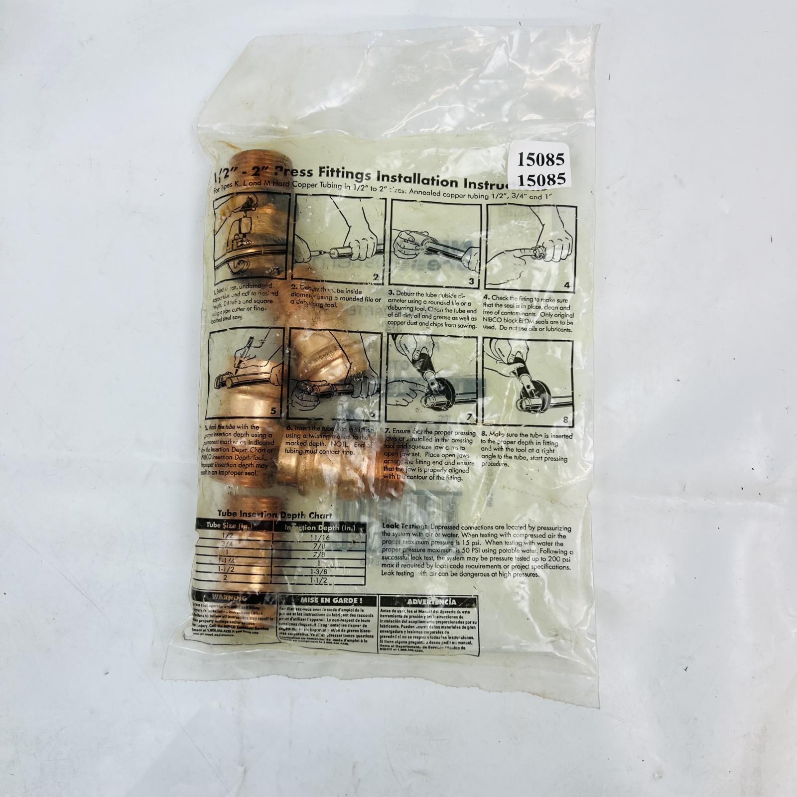 (5-Pack) NIBCO PC604 3/4" Male Adapter Press x MPT Copper Fitting - Photo 2