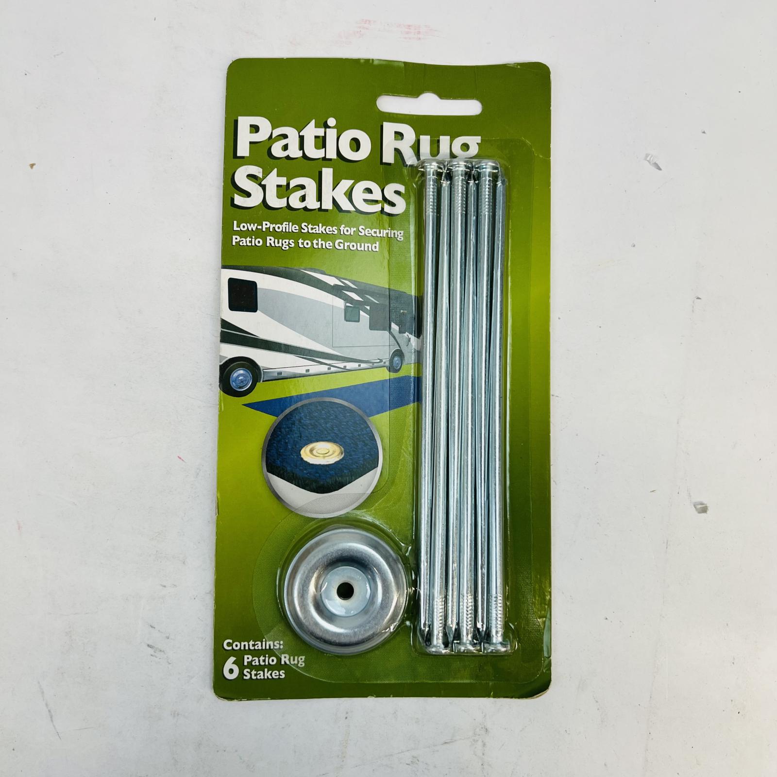 Lot of 3 Prest-O-Fit 2-2001 Patio Rug Stakes - Photo 1