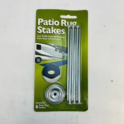 Lot of 3 Prest-O-Fit 2-2001 Patio Rug Stakes at Yard, Garden & Outdoor Living in new condition