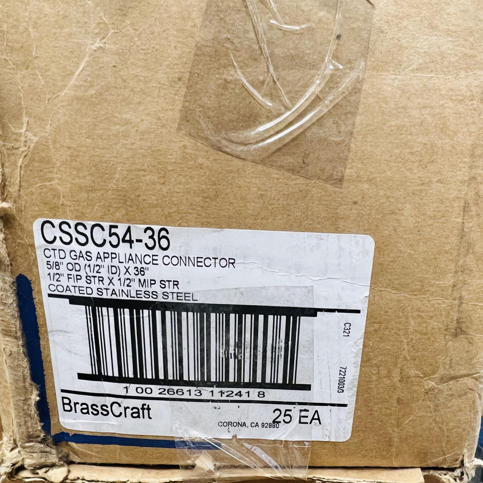 BrassCraft CSSC54-36 Gas Connector 36" – 1/2" FIP x 1/2" MIP Stainless Steel Hose - Photo 8