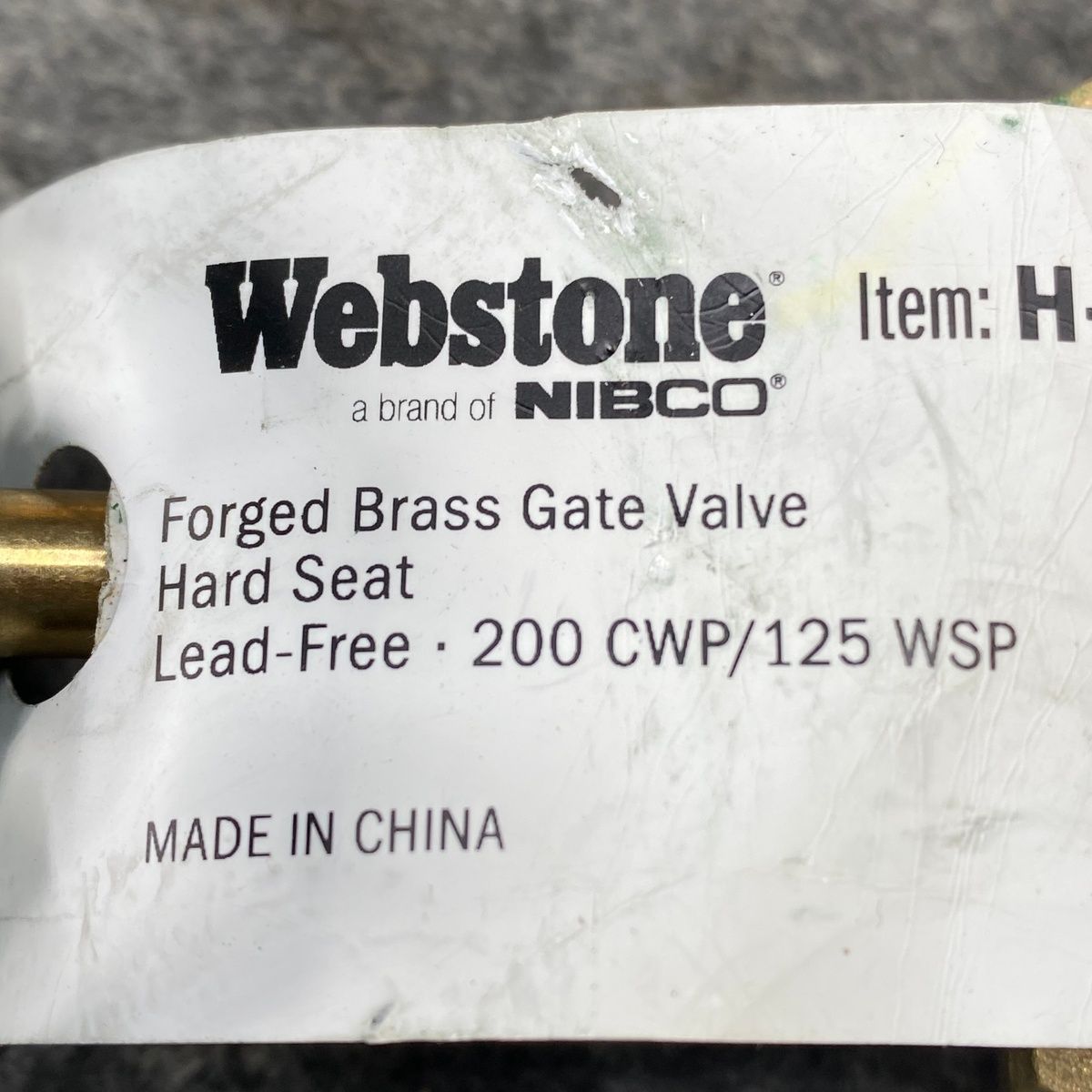 Webstone H-10134W Brass Gate Valve – 200 CWP / 125 WSP - Photo 4